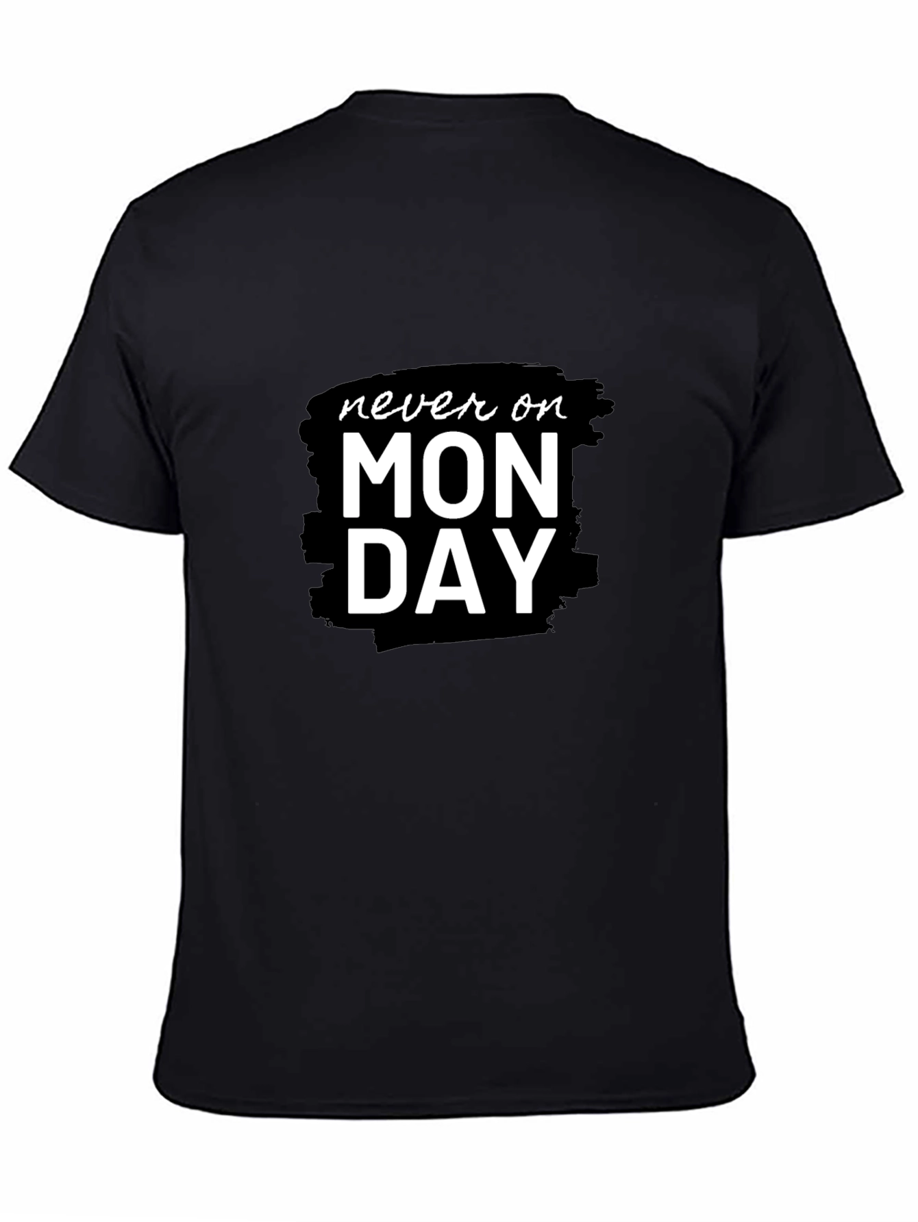 Never On Monday Black Graphic Tee