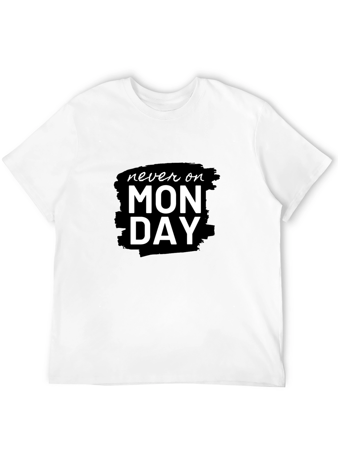 Never On Monday Black Graphic Tee