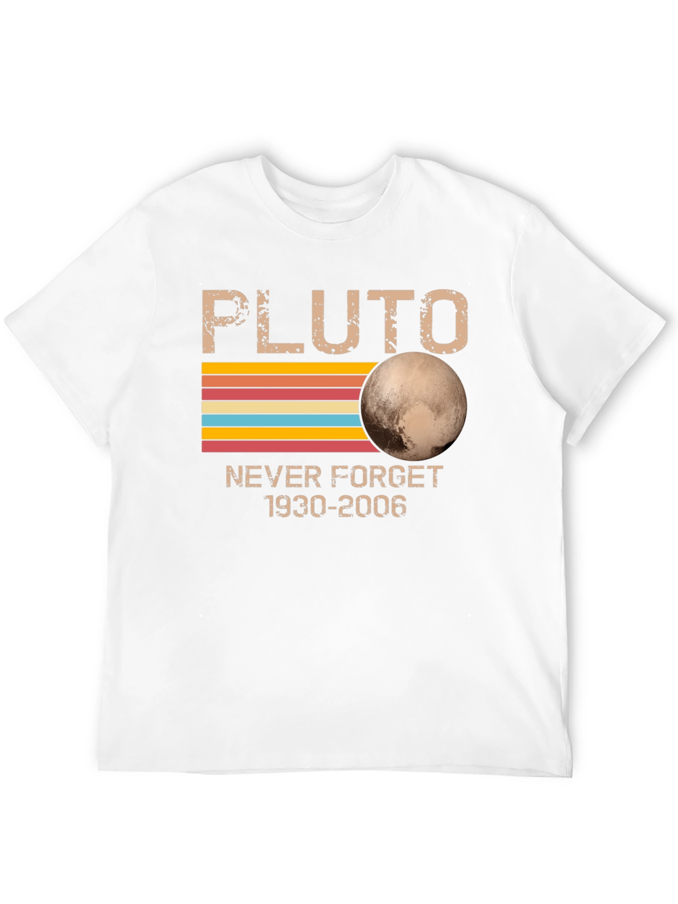 Retro Pluto Never Forget Graphic T-Shirt