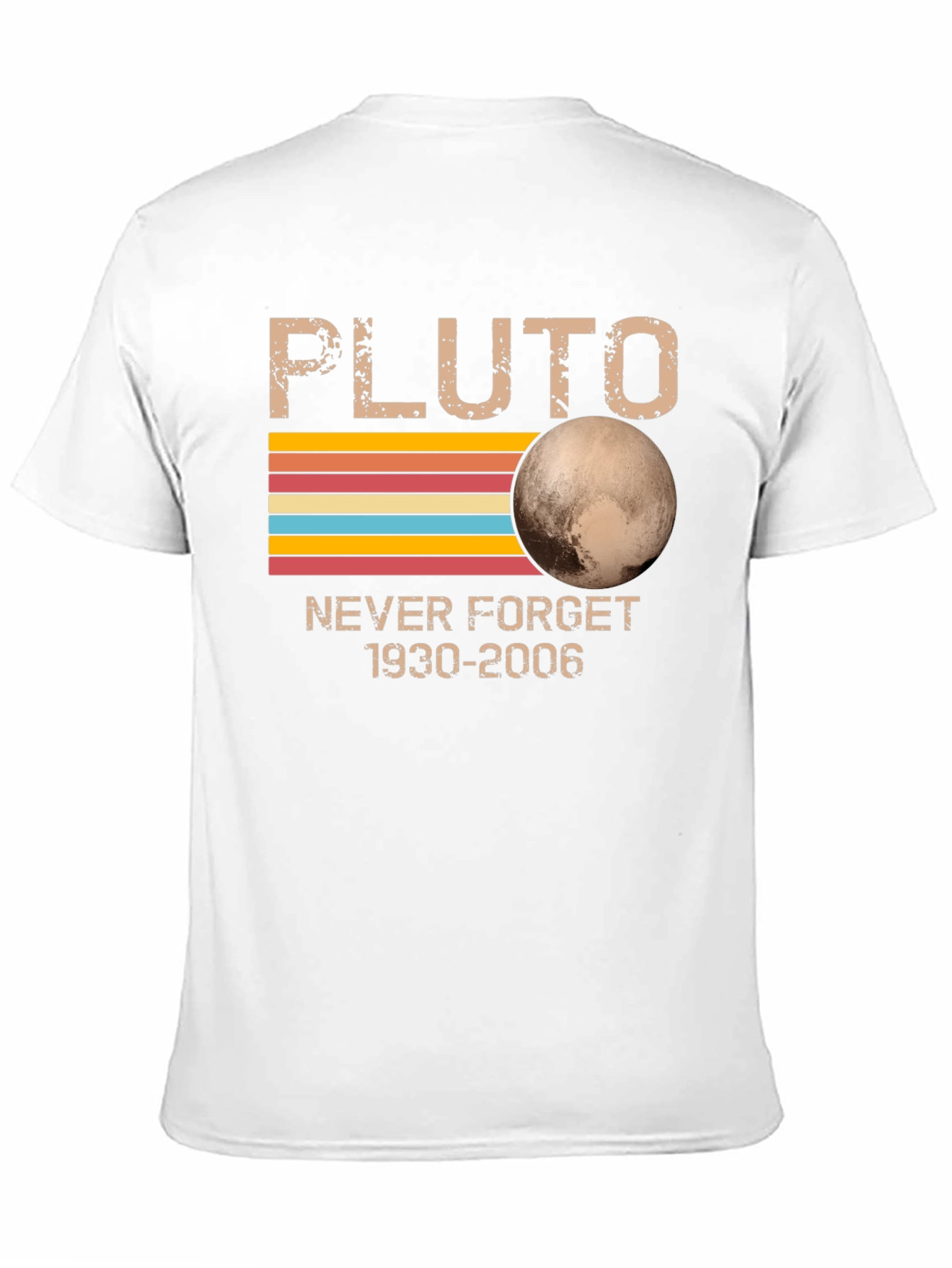 Retro Pluto Never Forget Graphic T-Shirt