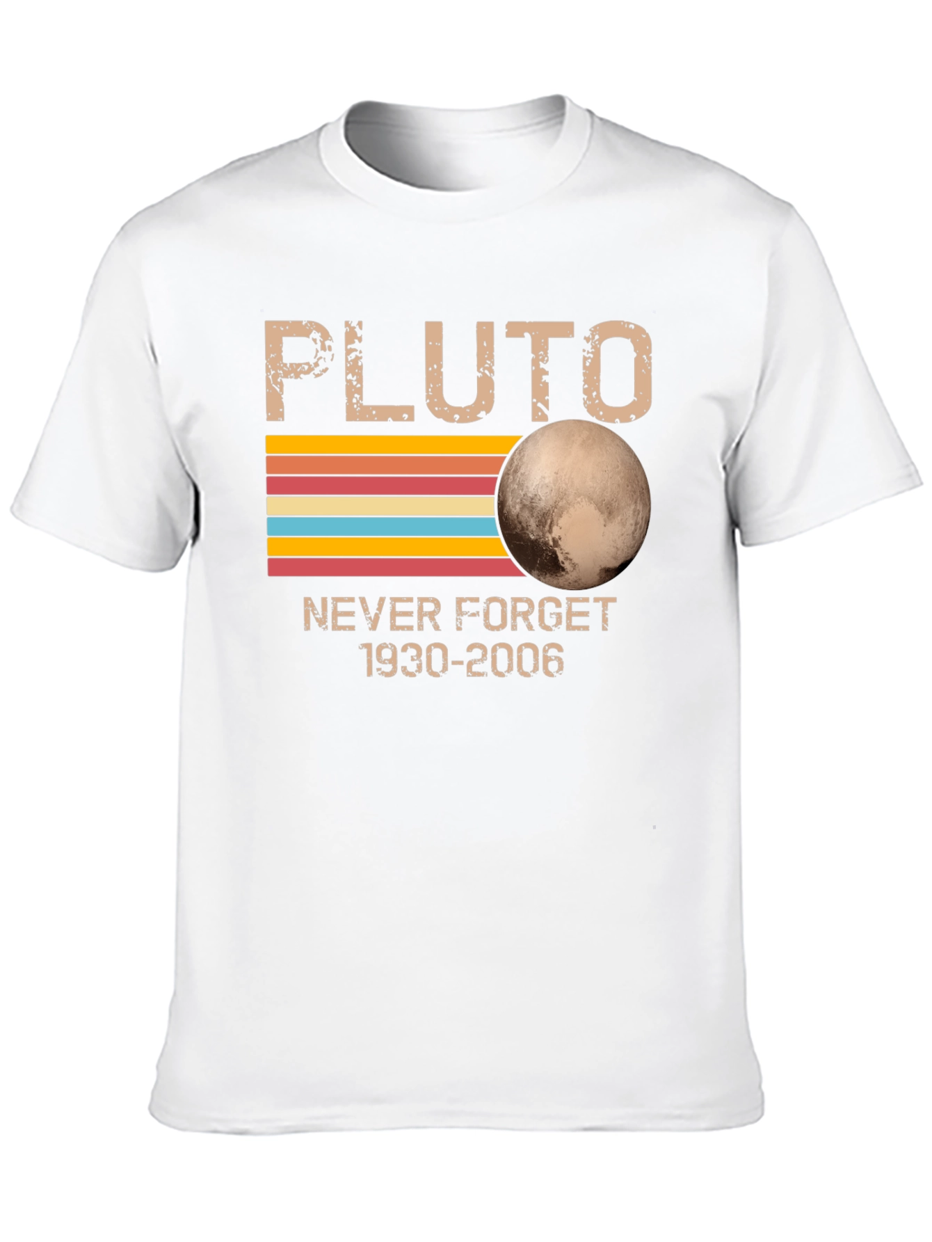 Retro Pluto Never Forget Graphic T-Shirt