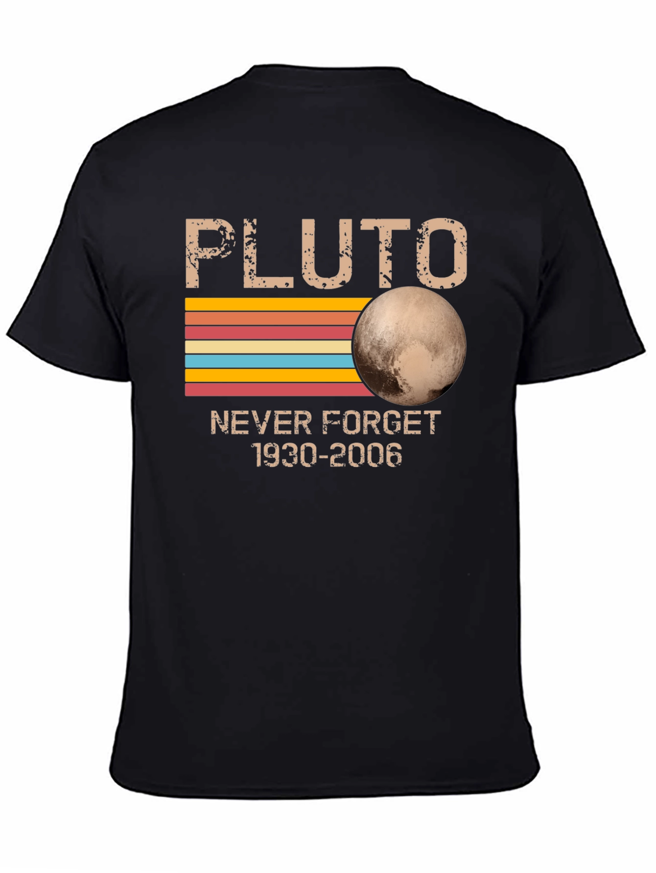 Retro Pluto Never Forget Graphic T-Shirt