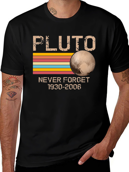 Retro Pluto Never Forget Graphic T-Shirt