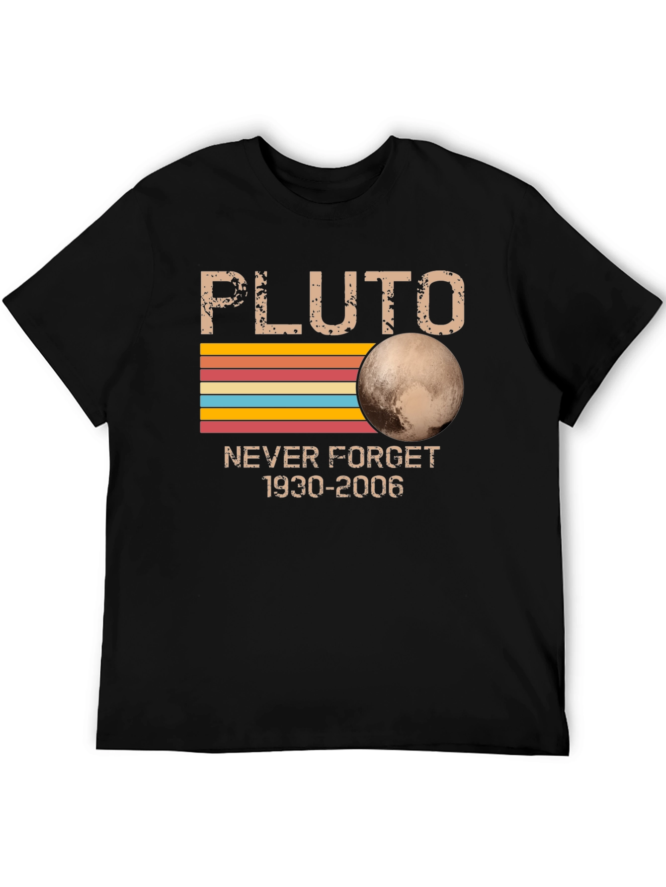 Retro Pluto Never Forget Graphic T-Shirt