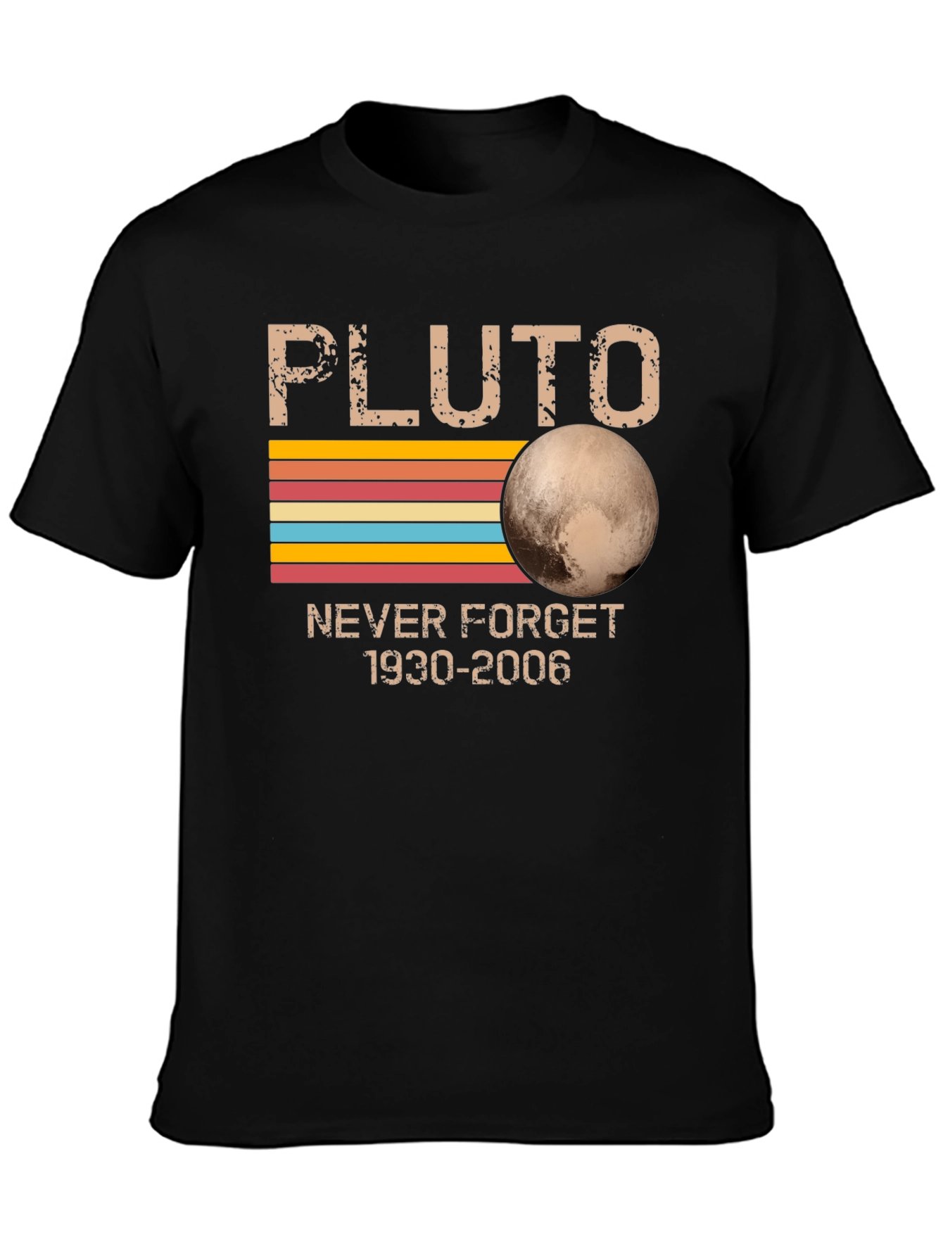 Retro Pluto Never Forget Graphic T-Shirt