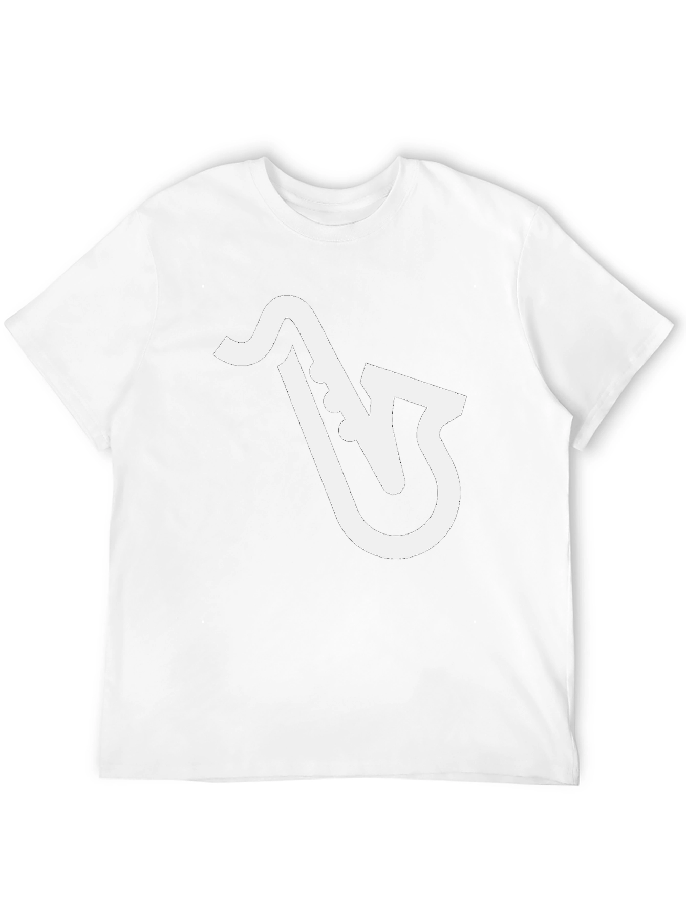 Saxophone Graphic Tee - Black Cotton T-Shirt