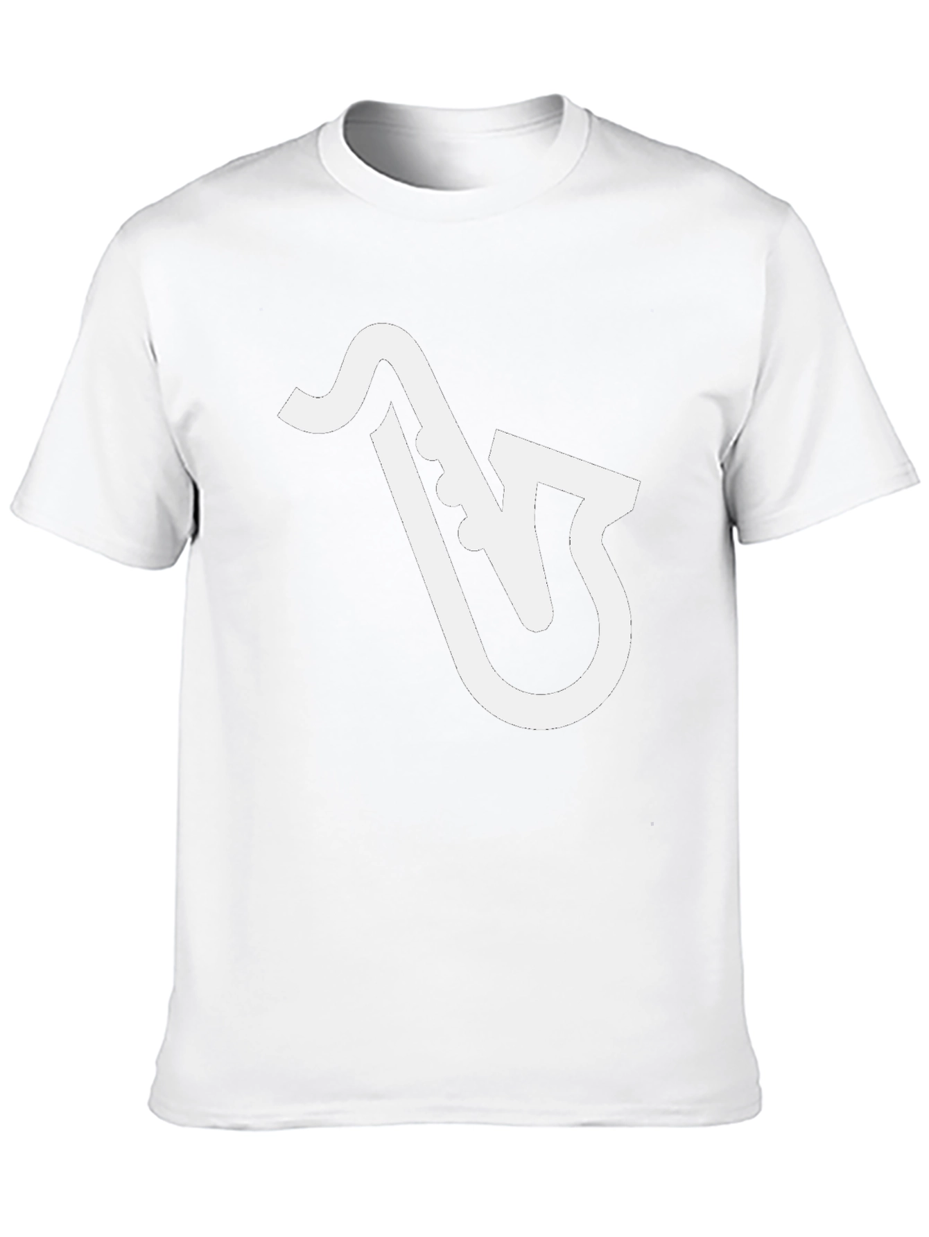 Saxophone Graphic Tee - Black Cotton T-Shirt