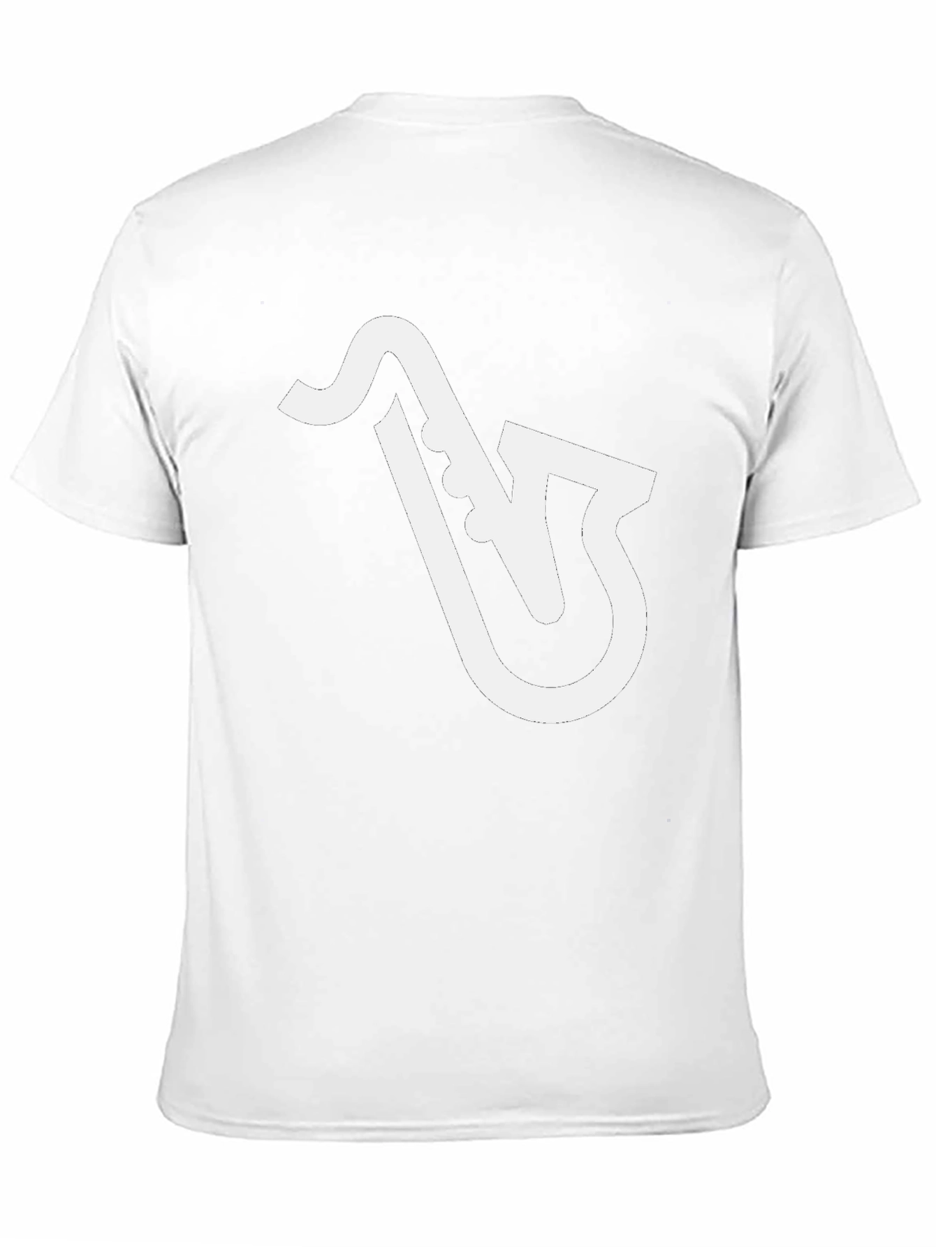 Saxophone Graphic Tee - Black Cotton T-Shirt