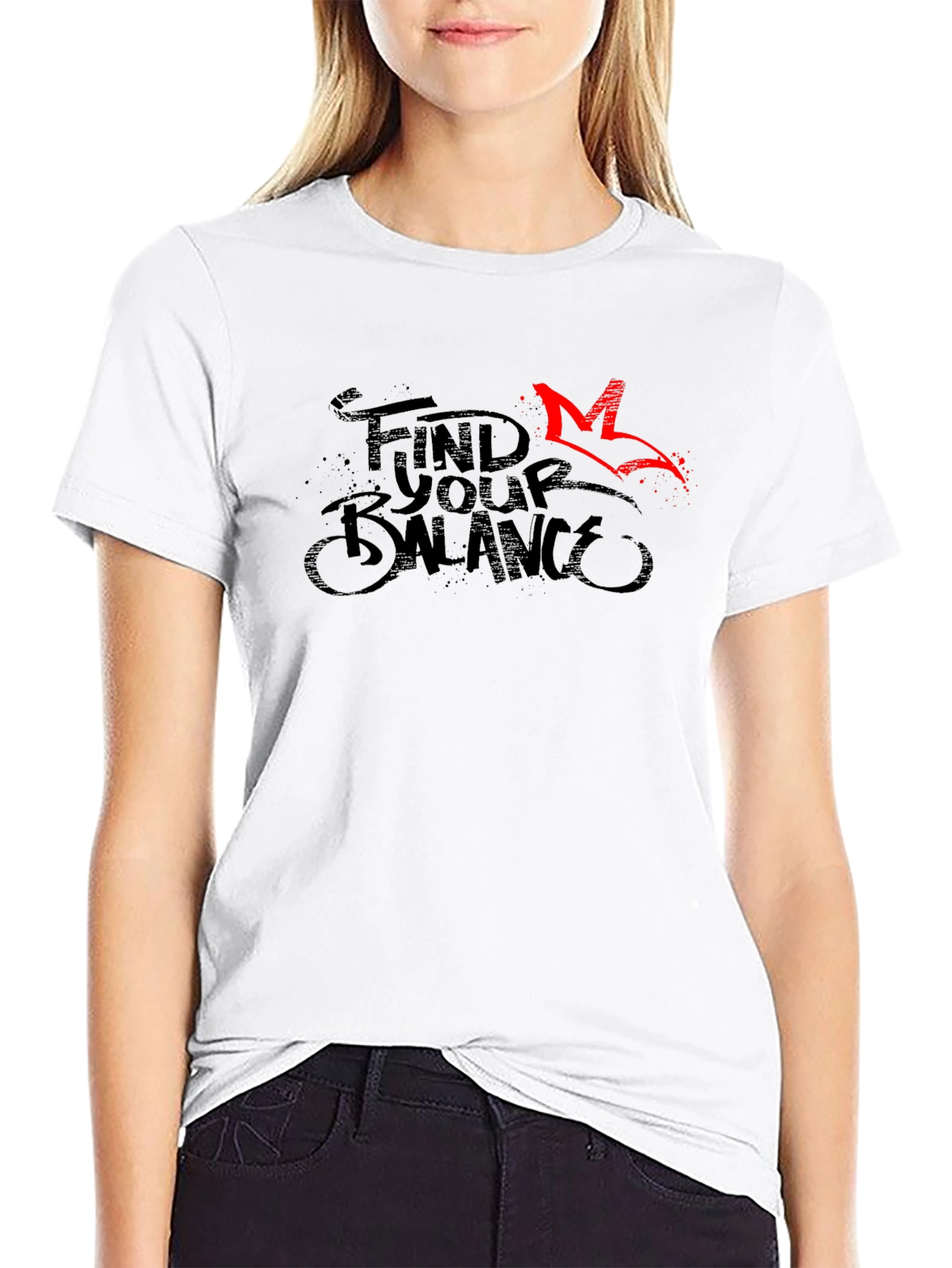 Find Your Balance Graphic Tee - Black