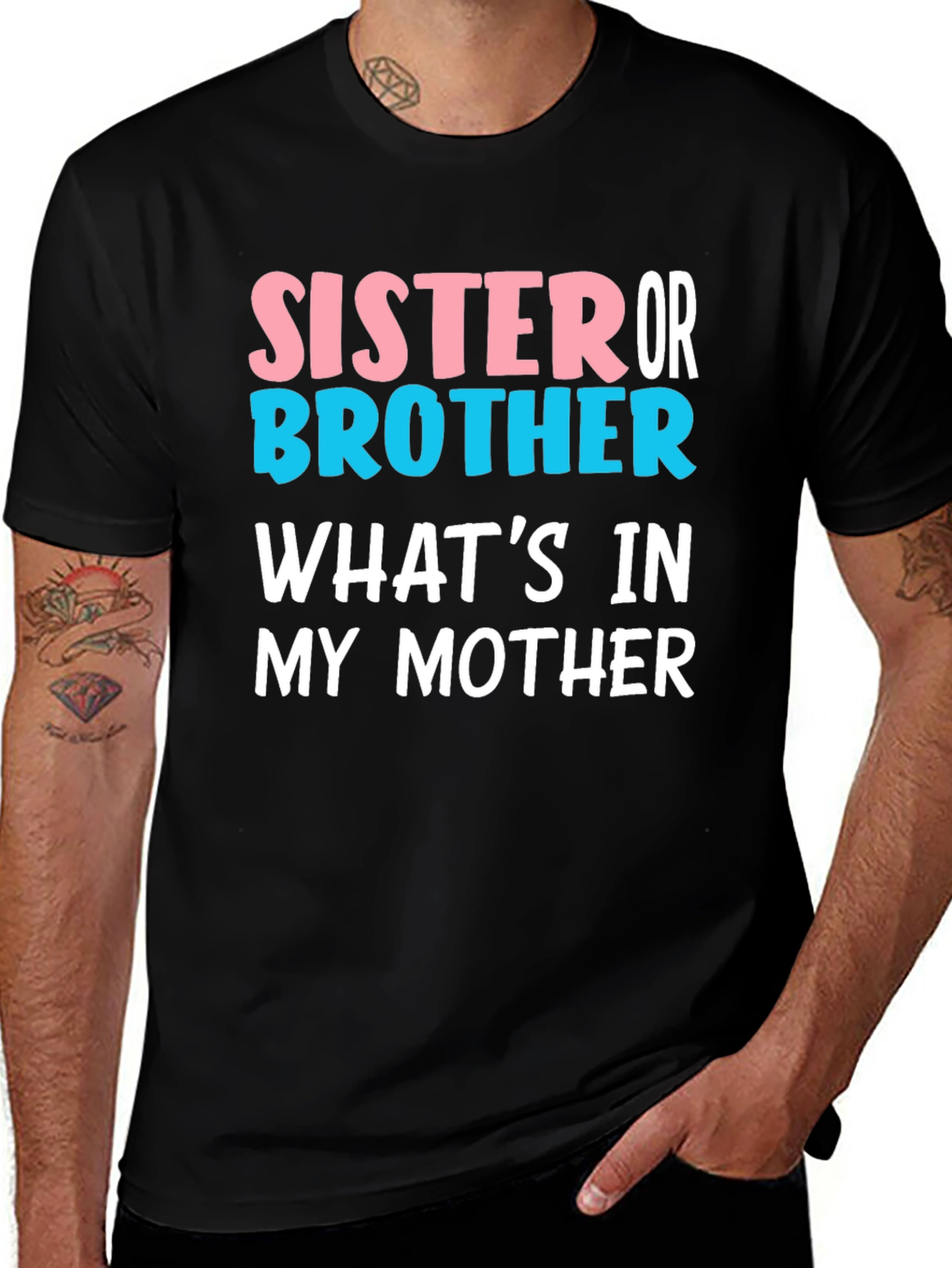 Sister or Brother Baby Reveal T-Shirt