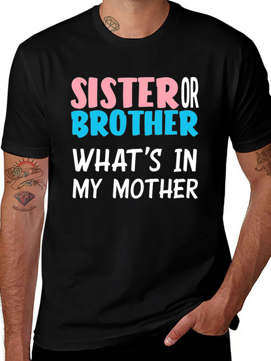 Sister or Brother Baby Reveal T-Shirt