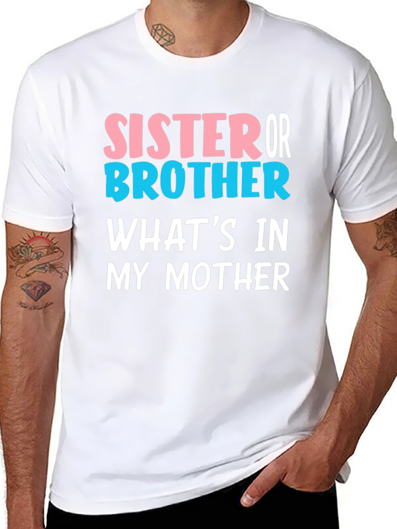 Sister or Brother Baby Reveal T-Shirt