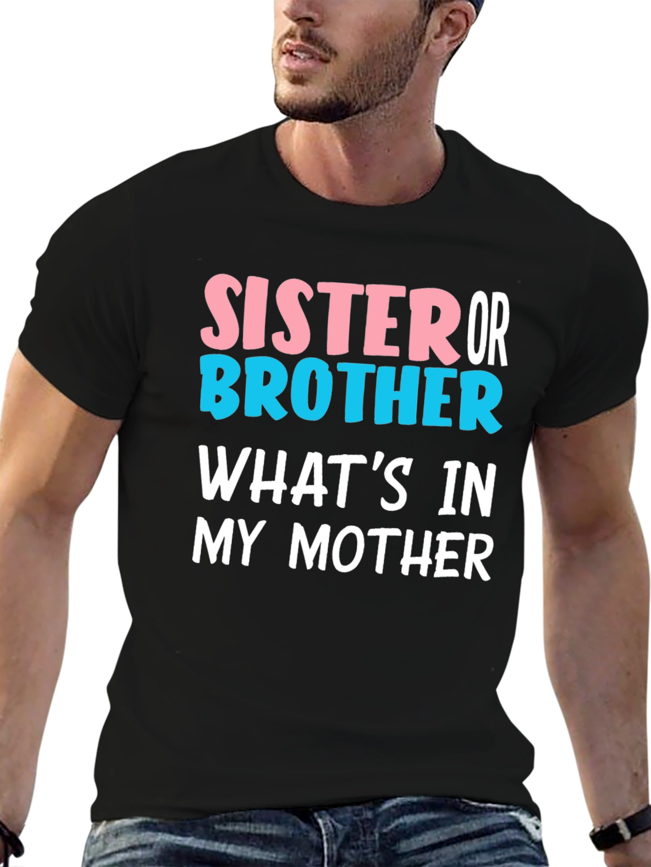 Sister or Brother Baby Reveal T-Shirt