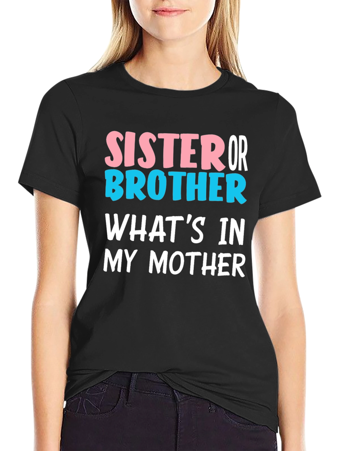 Sister or Brother Baby Reveal T-Shirt