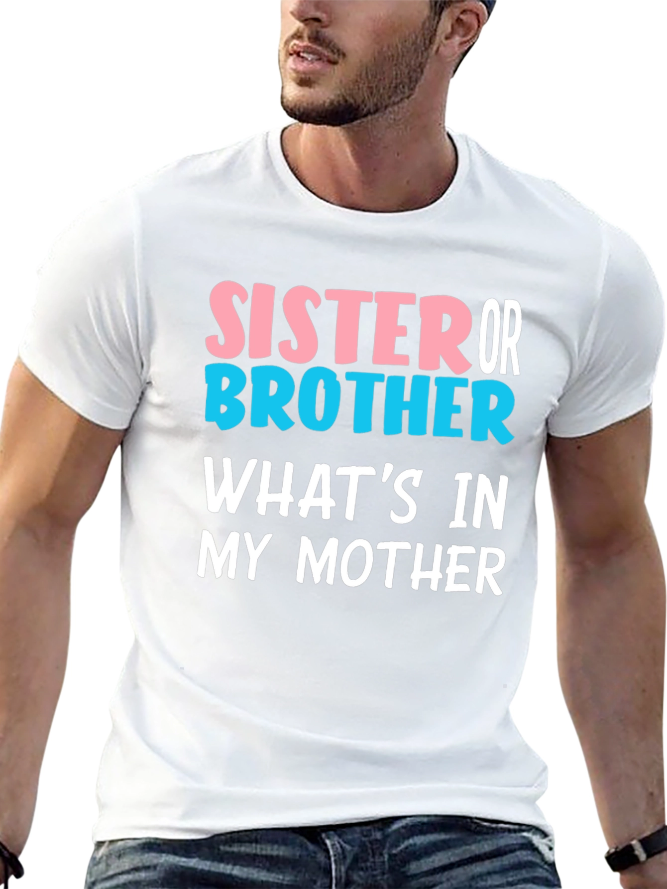 Sister or Brother Baby Reveal T-Shirt