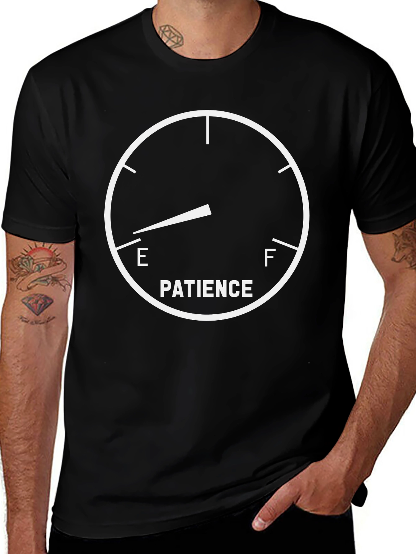 Patience Gauge Graphic Tee - Black
