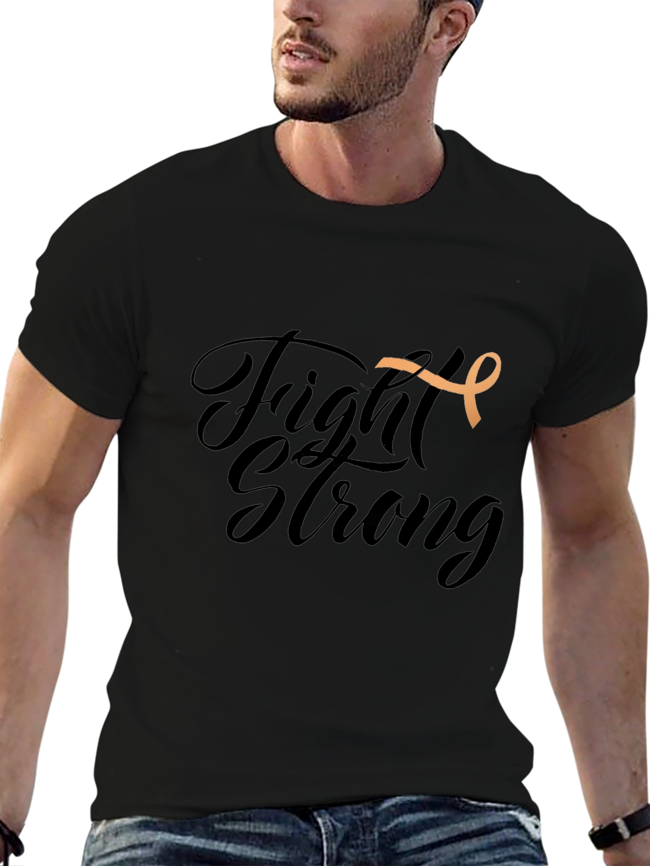 Fight Strong Awareness Ribbon Graphic T-Shirt