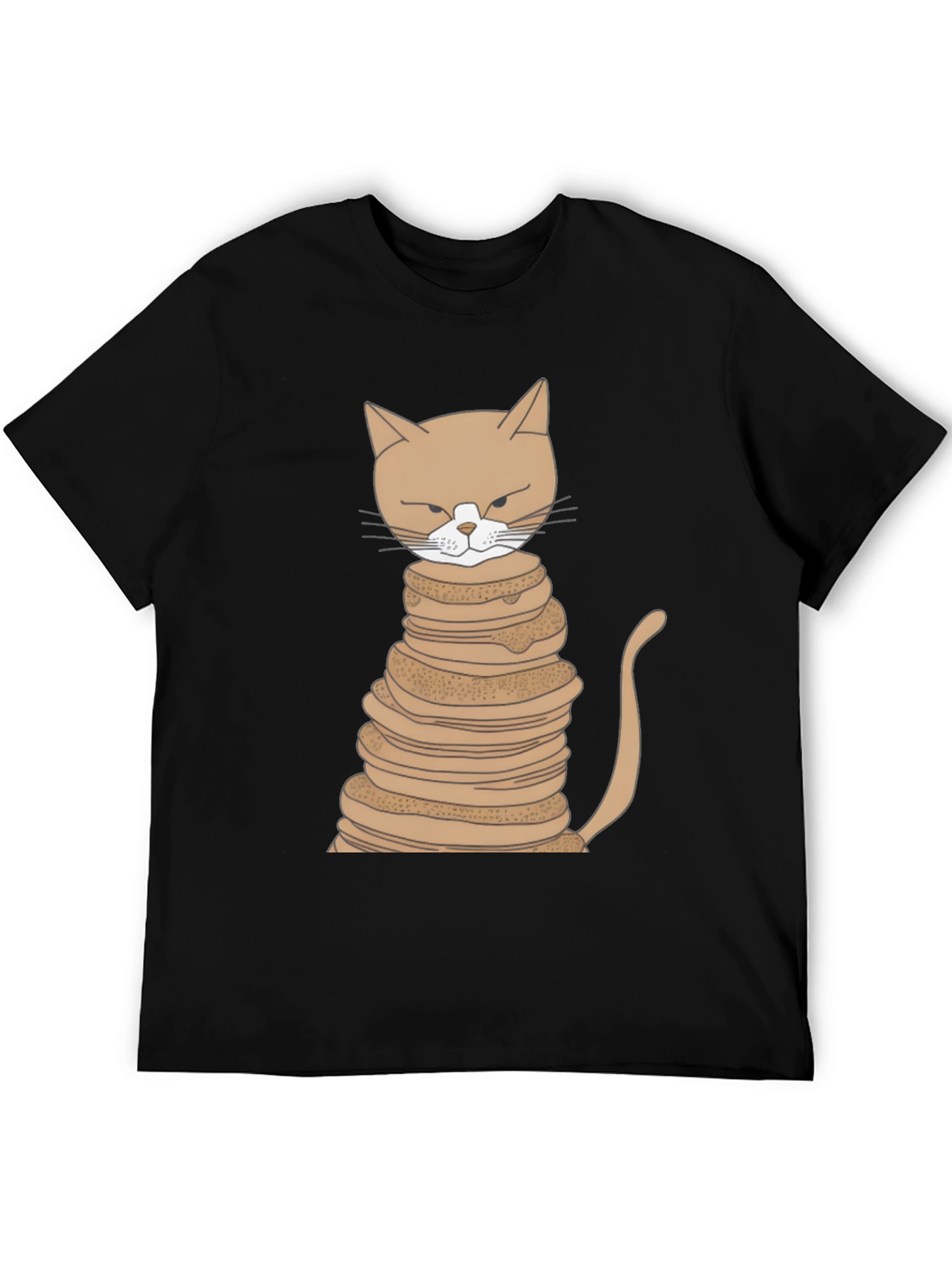 Cat Stack Pancakes T-Shirt - Novelty Tee