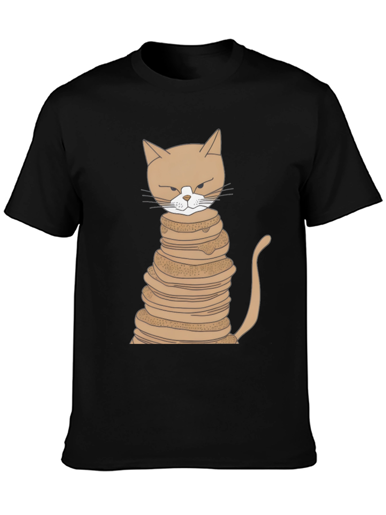 Cat Stack Pancakes T-Shirt - Novelty Tee