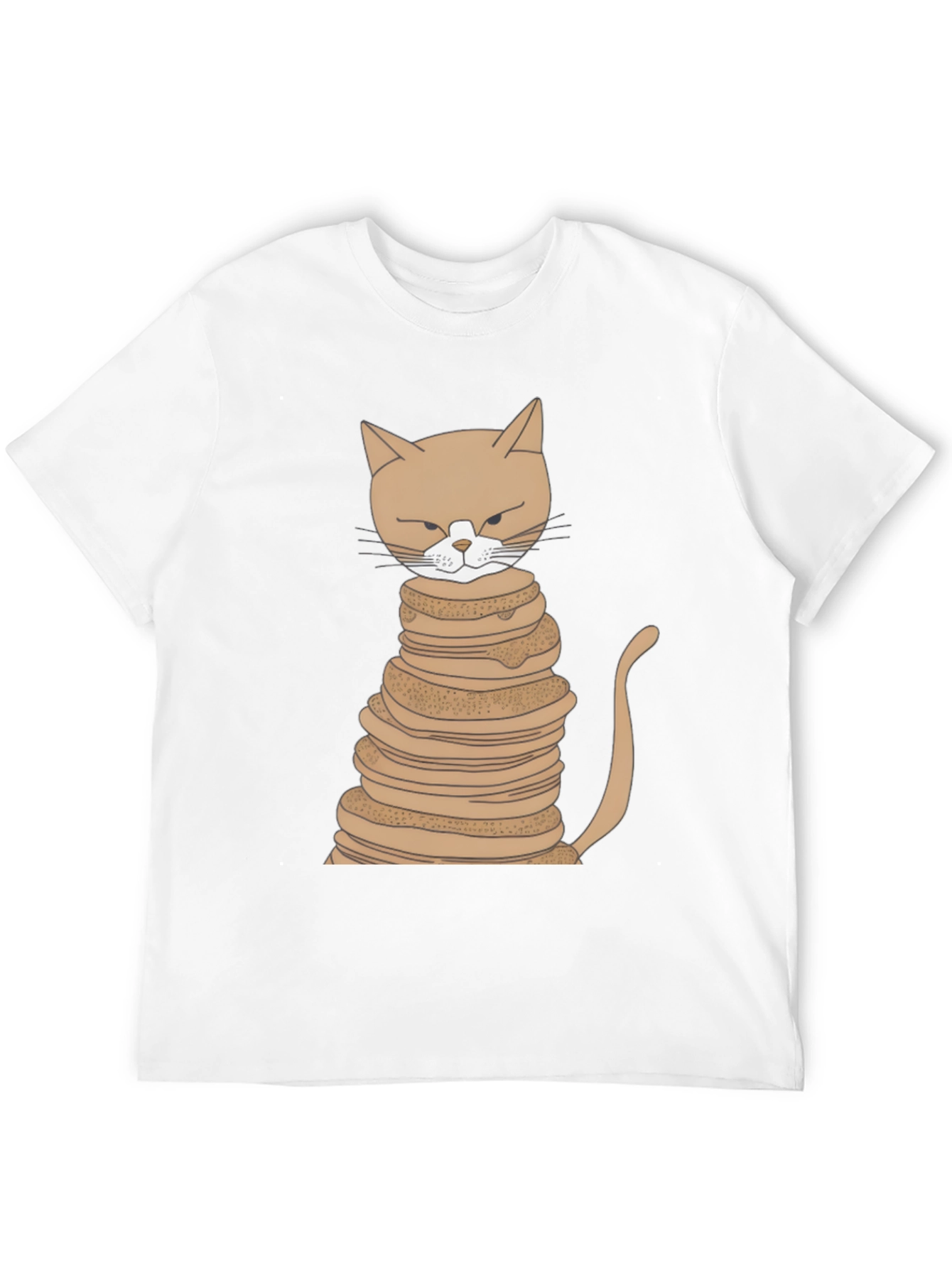 Cat Stack Pancakes T-Shirt - Novelty Tee