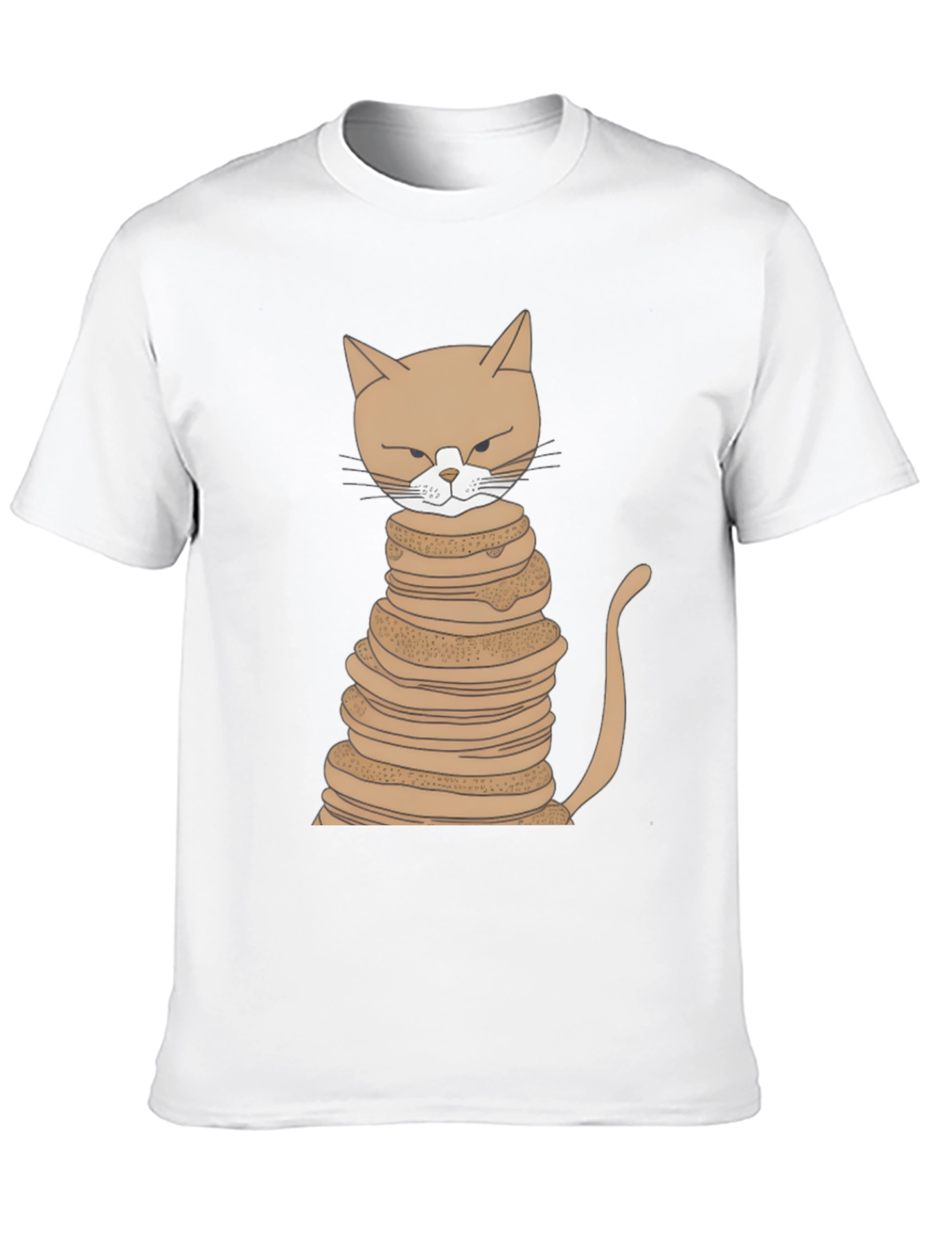 Cat Stack Pancakes T-Shirt - Novelty Tee