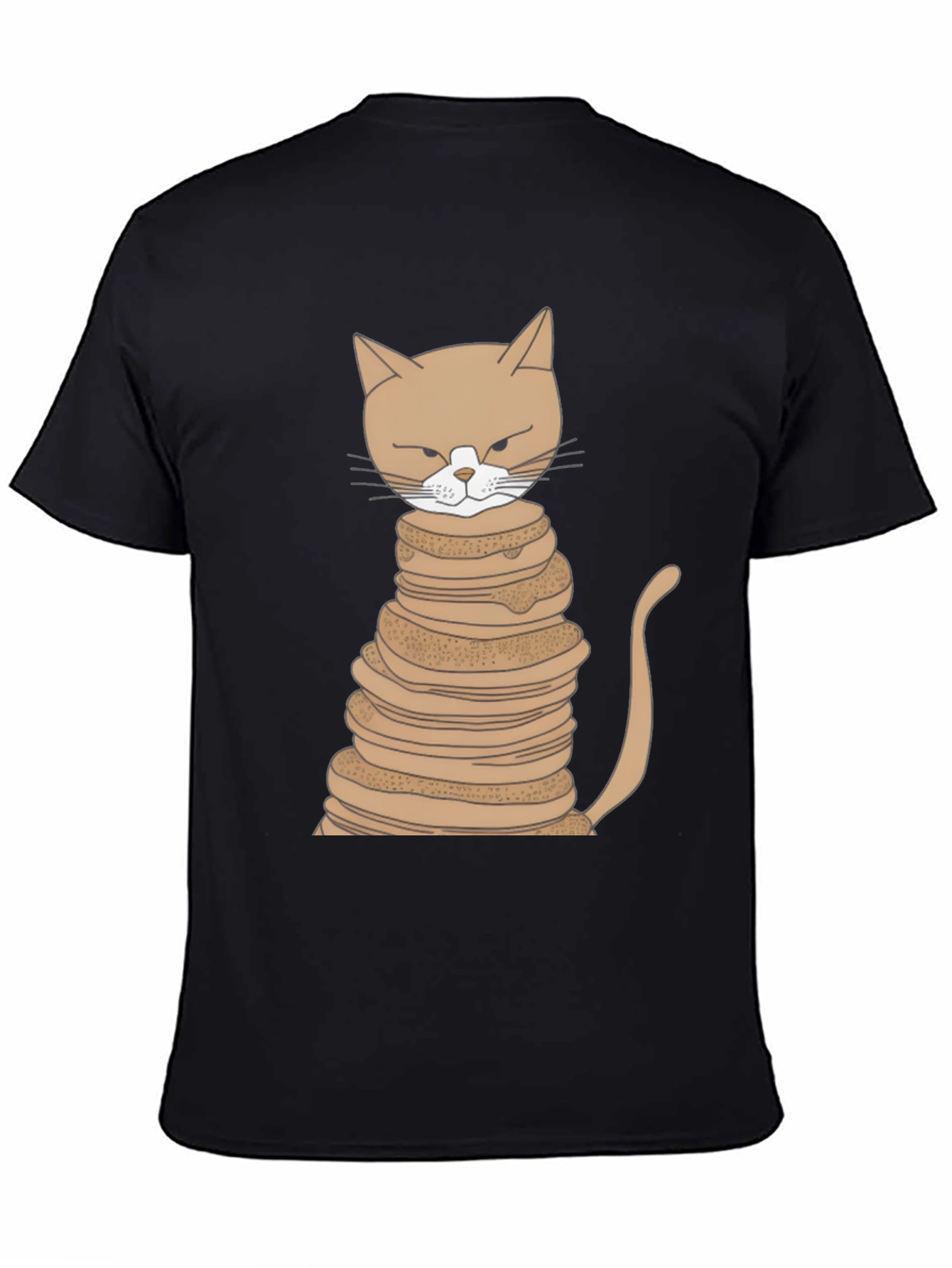 Cat Stack Pancakes T-Shirt - Novelty Tee
