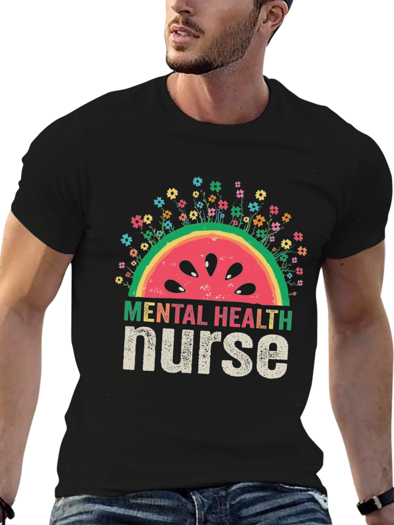 Mental Health Nurse Watermelon T-Shirt