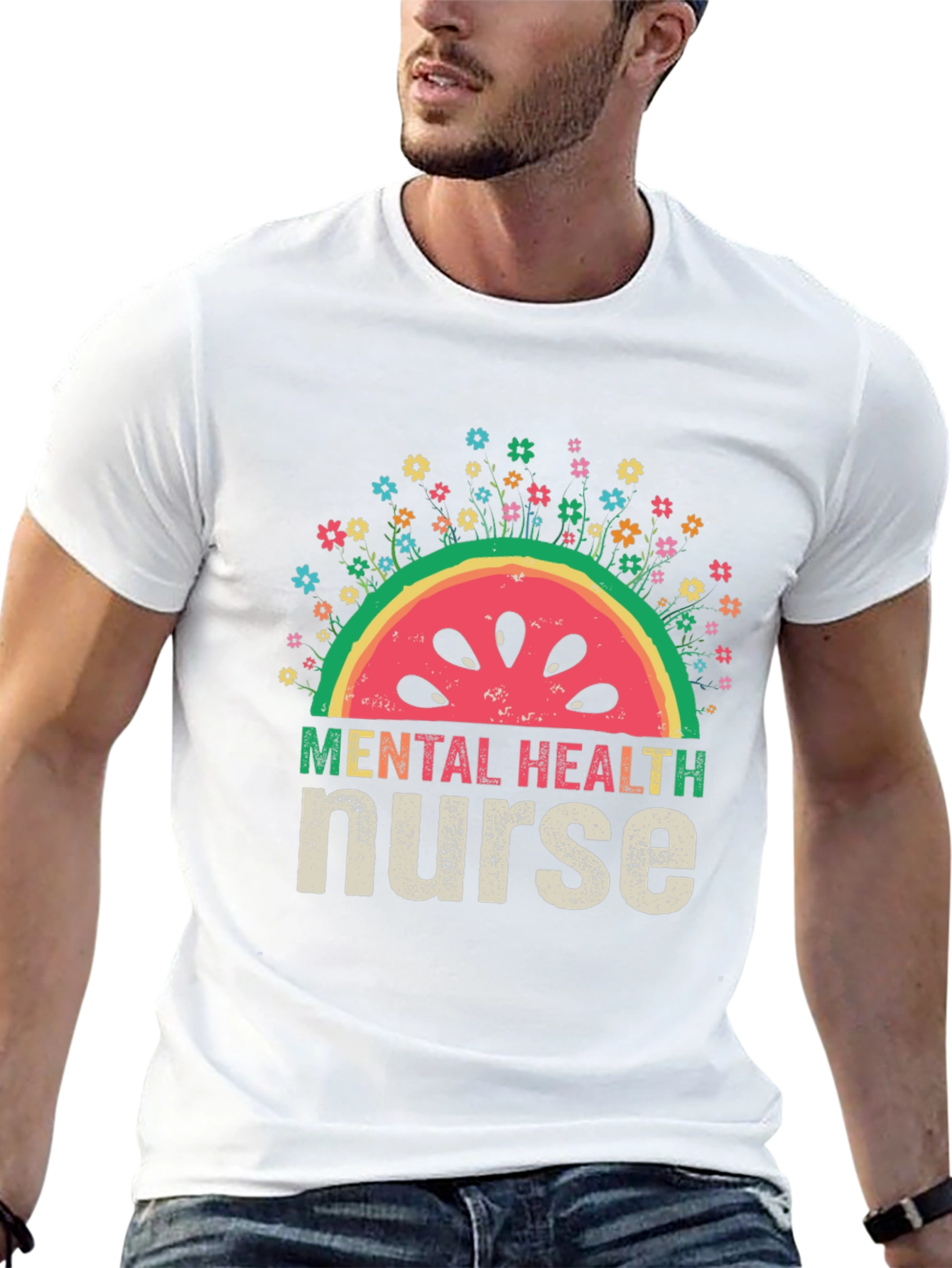 Mental Health Nurse Watermelon T-Shirt