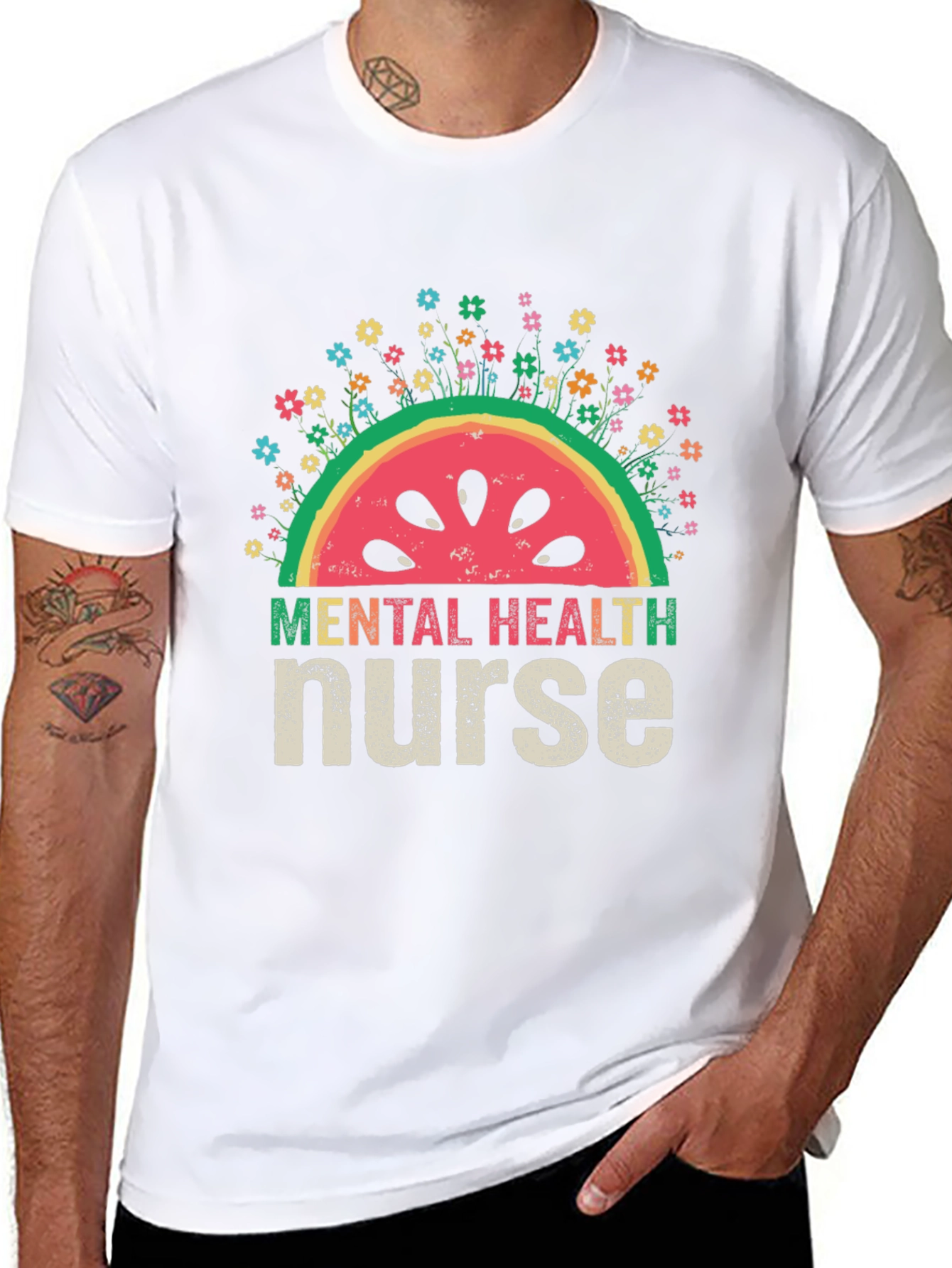 Mental Health Nurse Watermelon T-Shirt