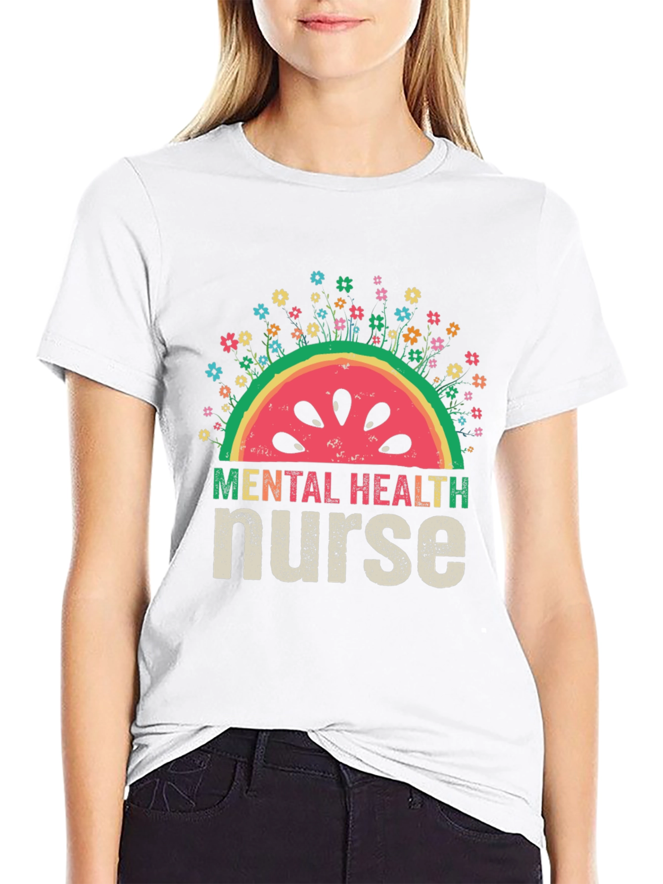 Mental Health Nurse Watermelon T-Shirt