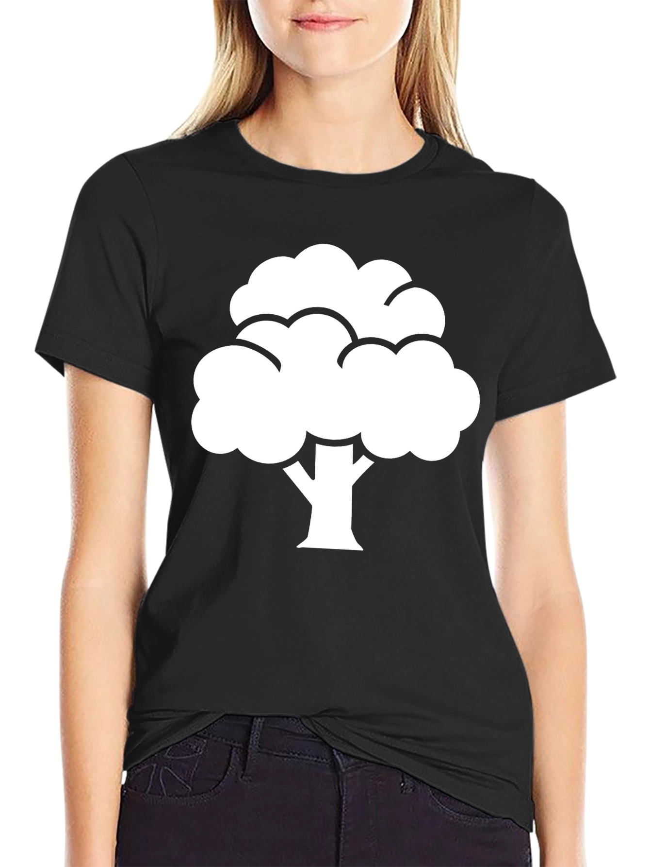 Tree Graphic Black T-Shirt - Nature Inspired Design