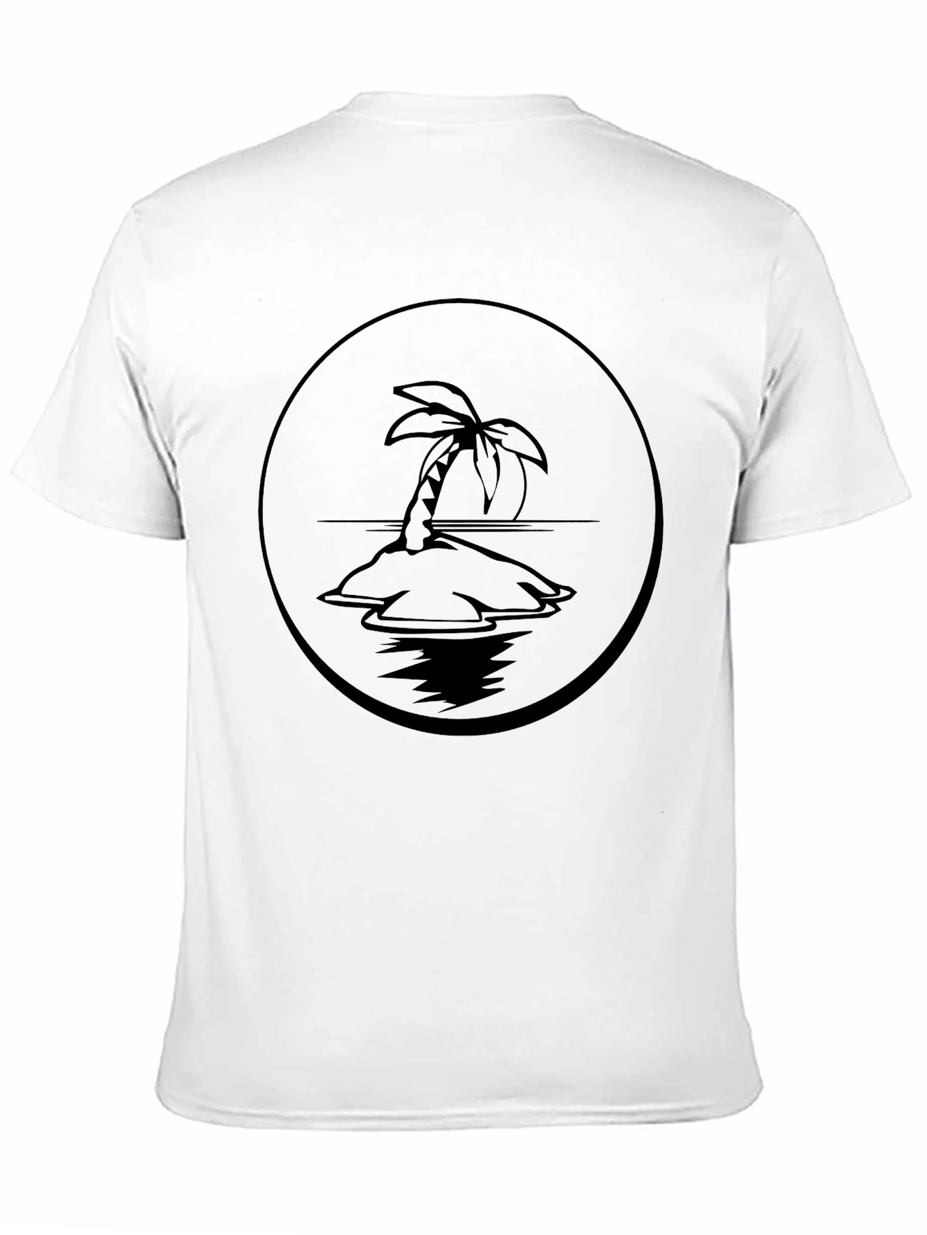 Island Palm Tree Graphic Tee - Black