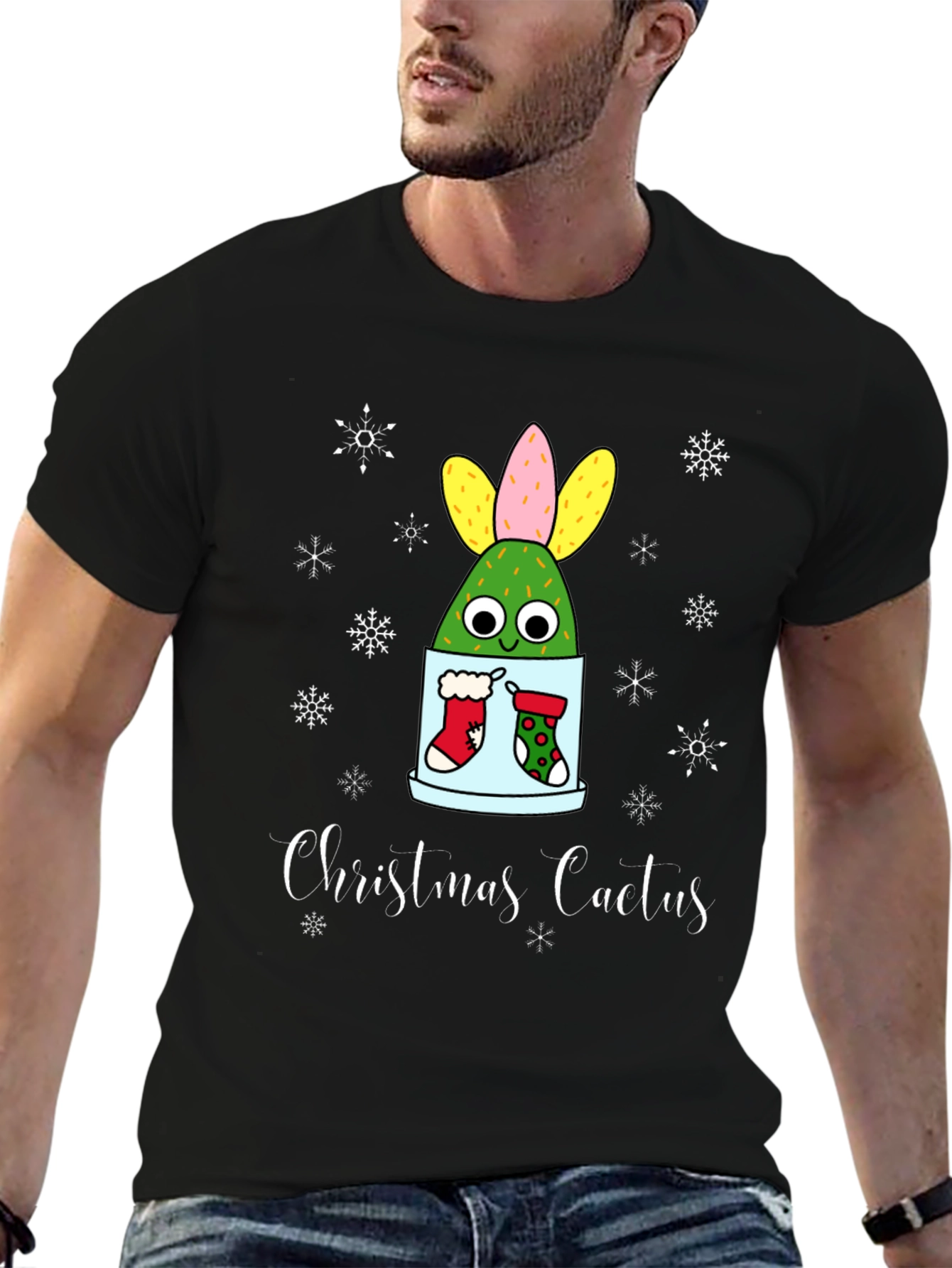 Christmas Cactus T-Shirt - Holiday Festive Tee