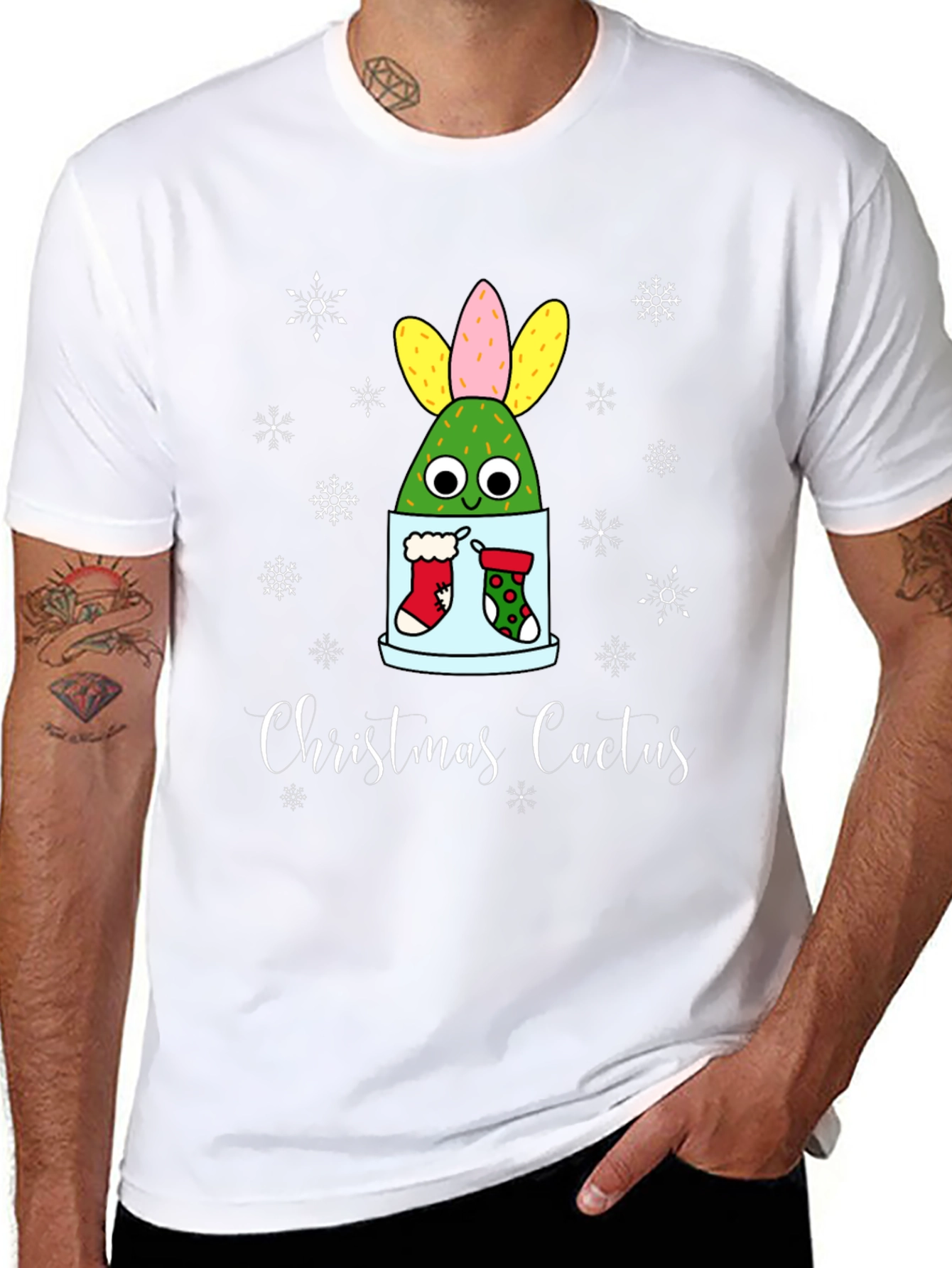 Christmas Cactus T-Shirt - Holiday Festive Tee