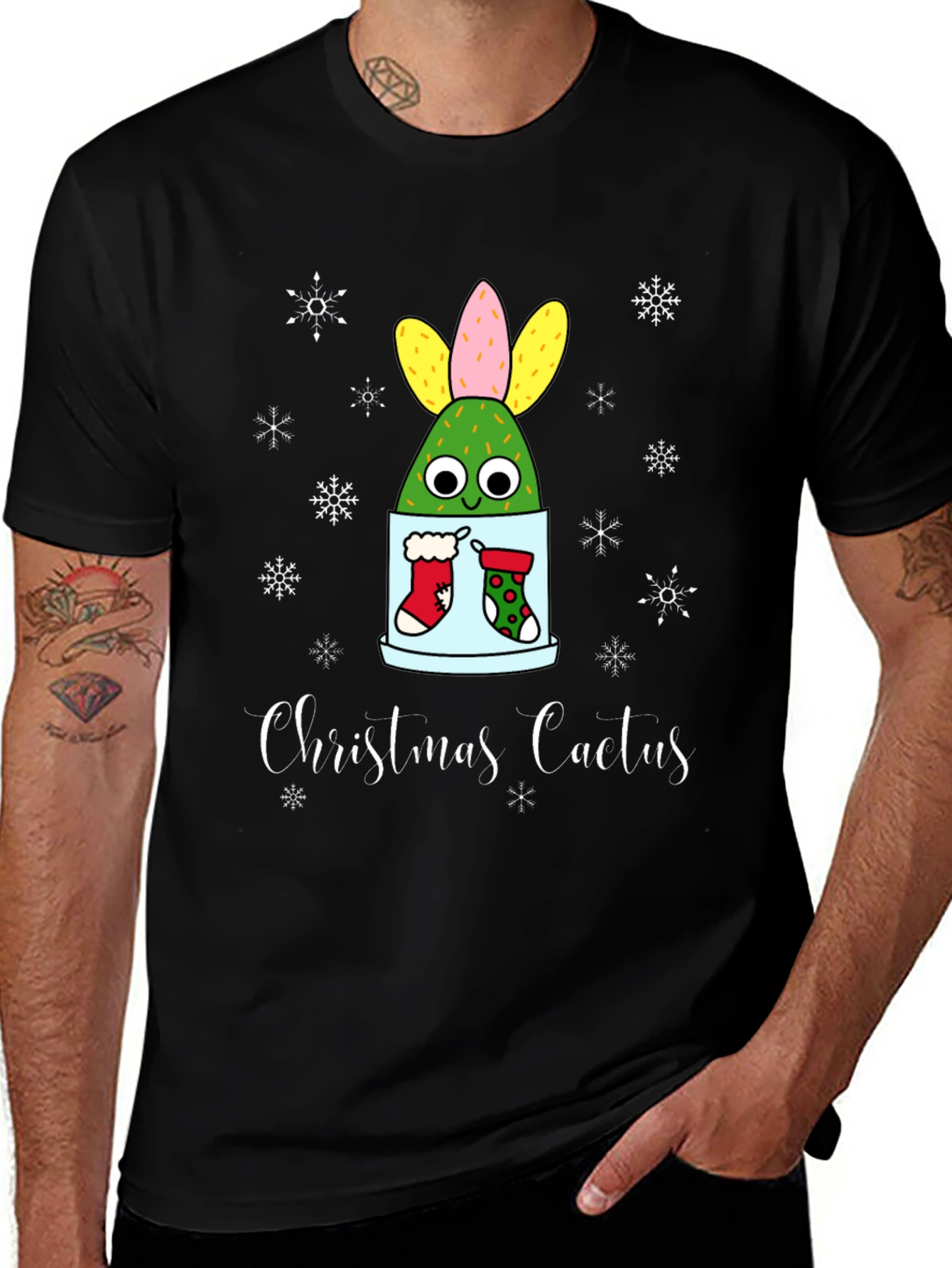 Christmas Cactus T-Shirt - Holiday Festive Tee
