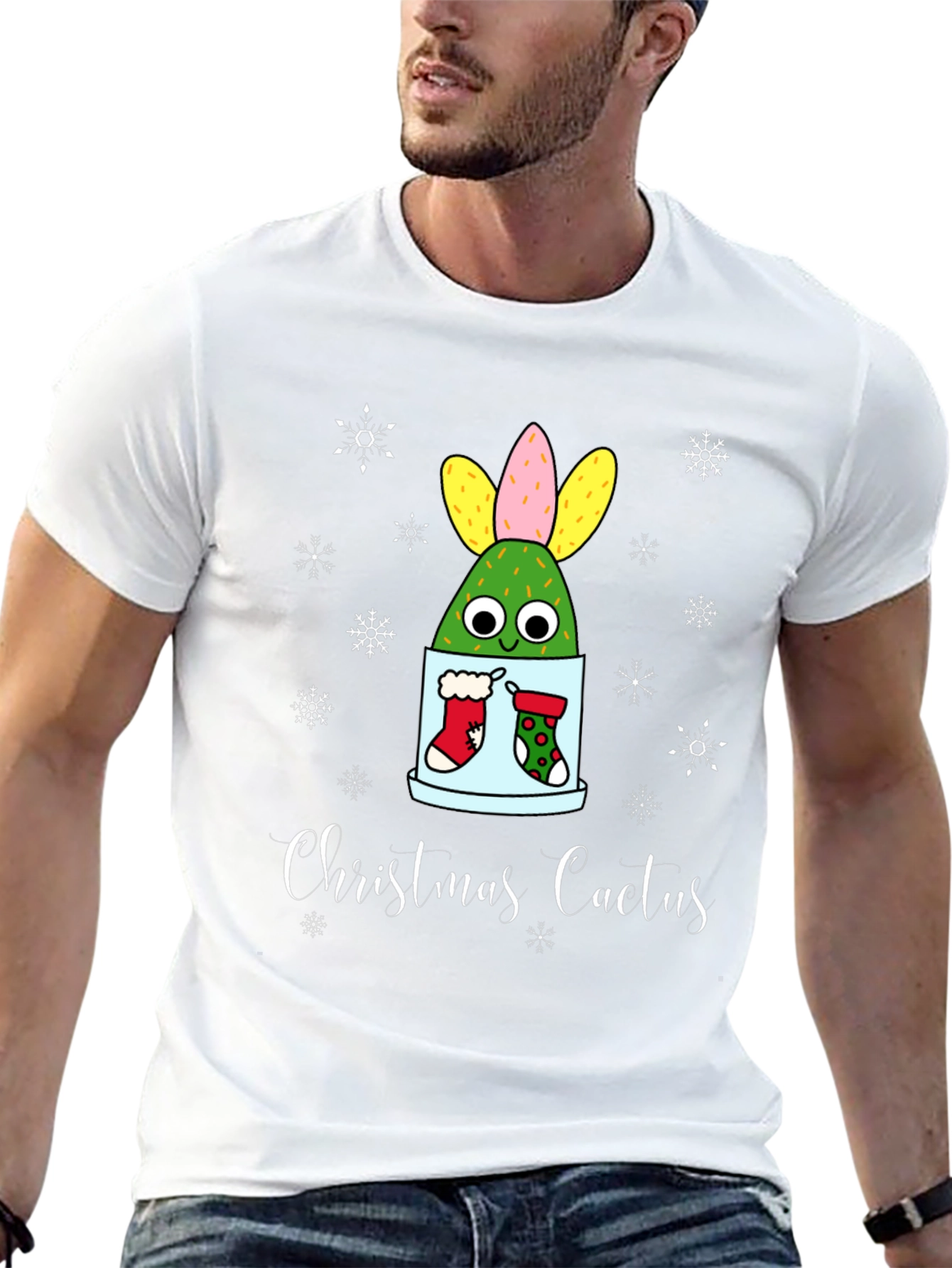 Christmas Cactus T-Shirt - Holiday Festive Tee
