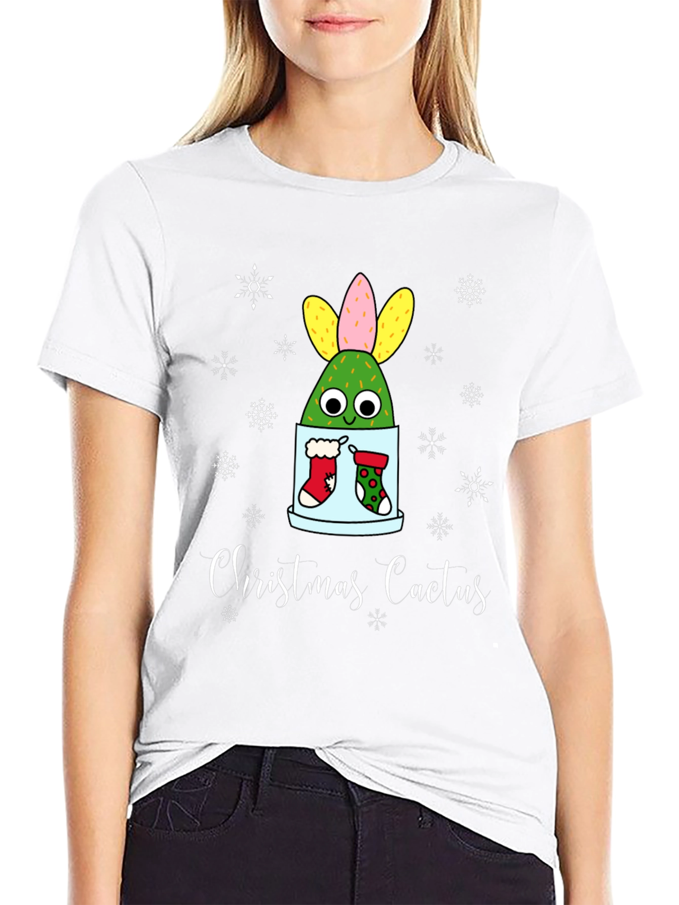 Christmas Cactus T-Shirt - Holiday Festive Tee