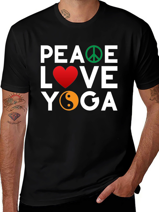 Peace Love Yoga Graphic T-Shirt