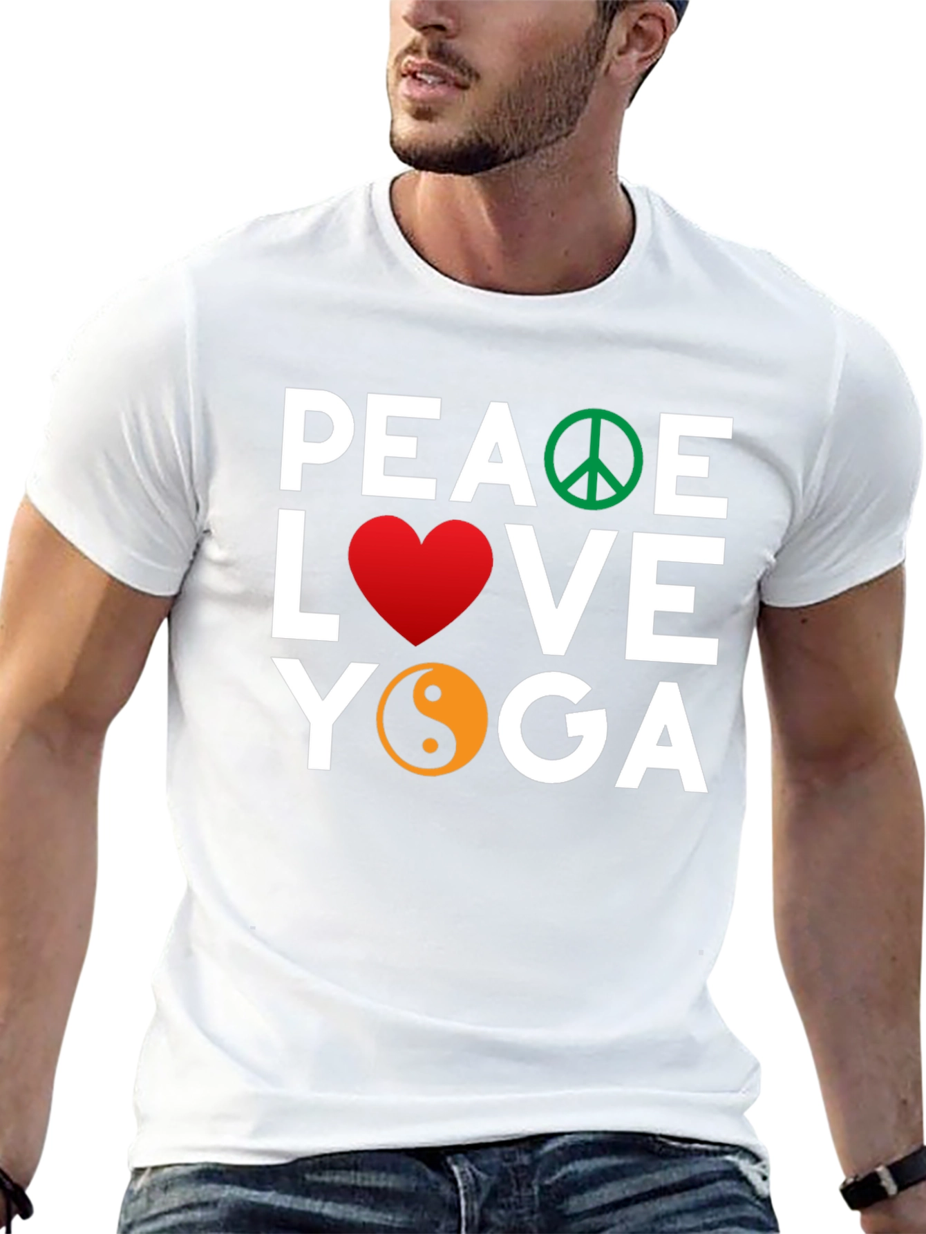 Peace Love Yoga Graphic T-Shirt