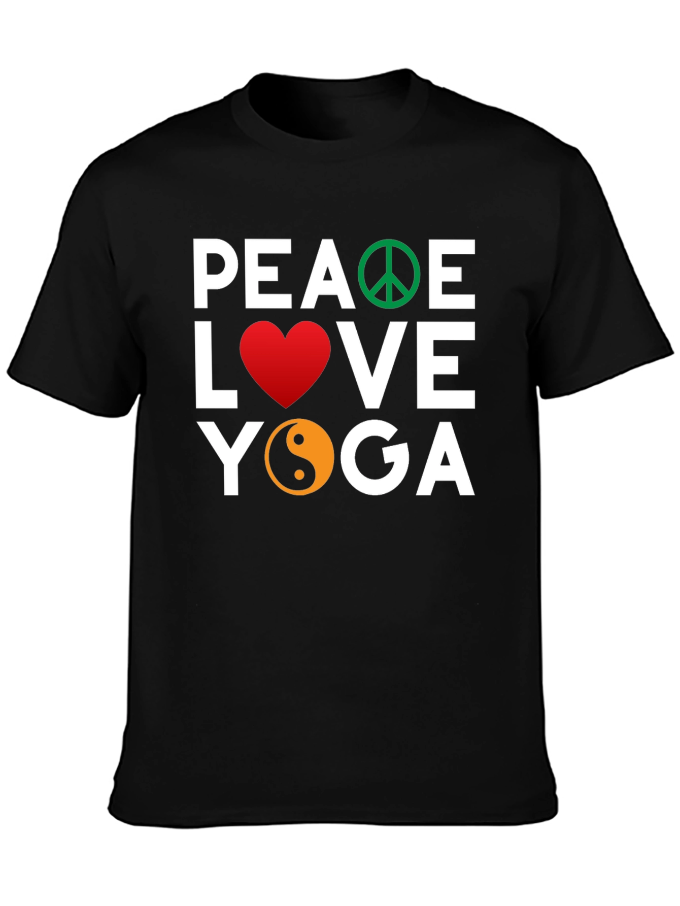 Peace Love Yoga Graphic T-Shirt