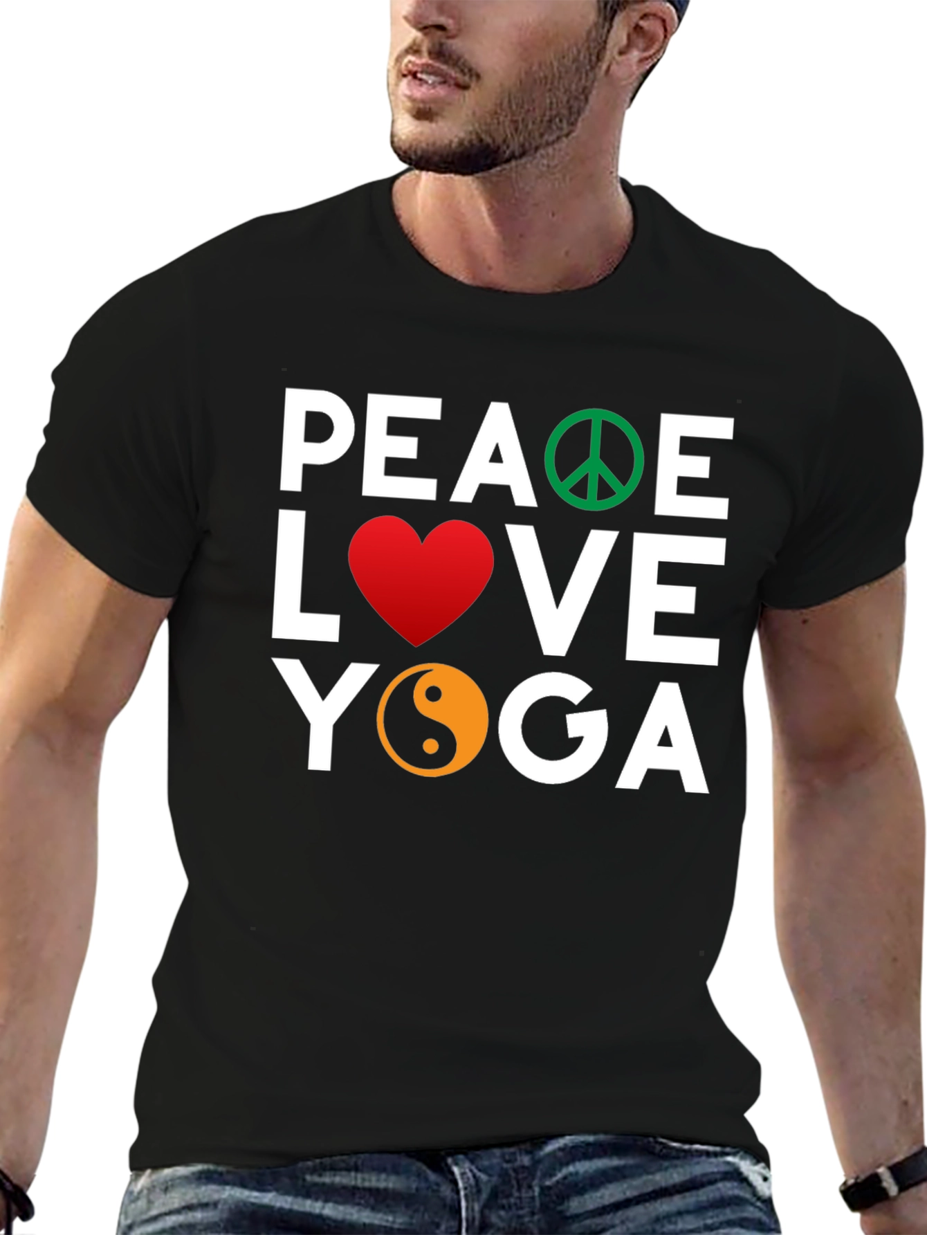 Peace Love Yoga Graphic T-Shirt
