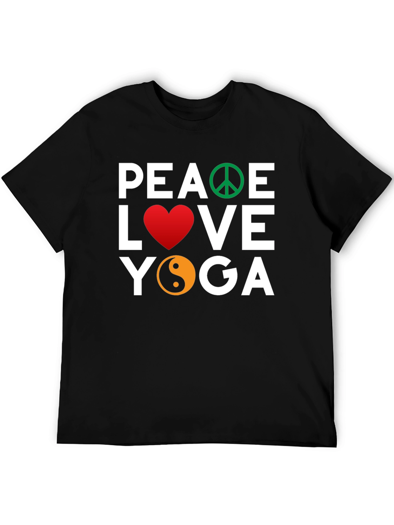 Peace Love Yoga Graphic T-Shirt