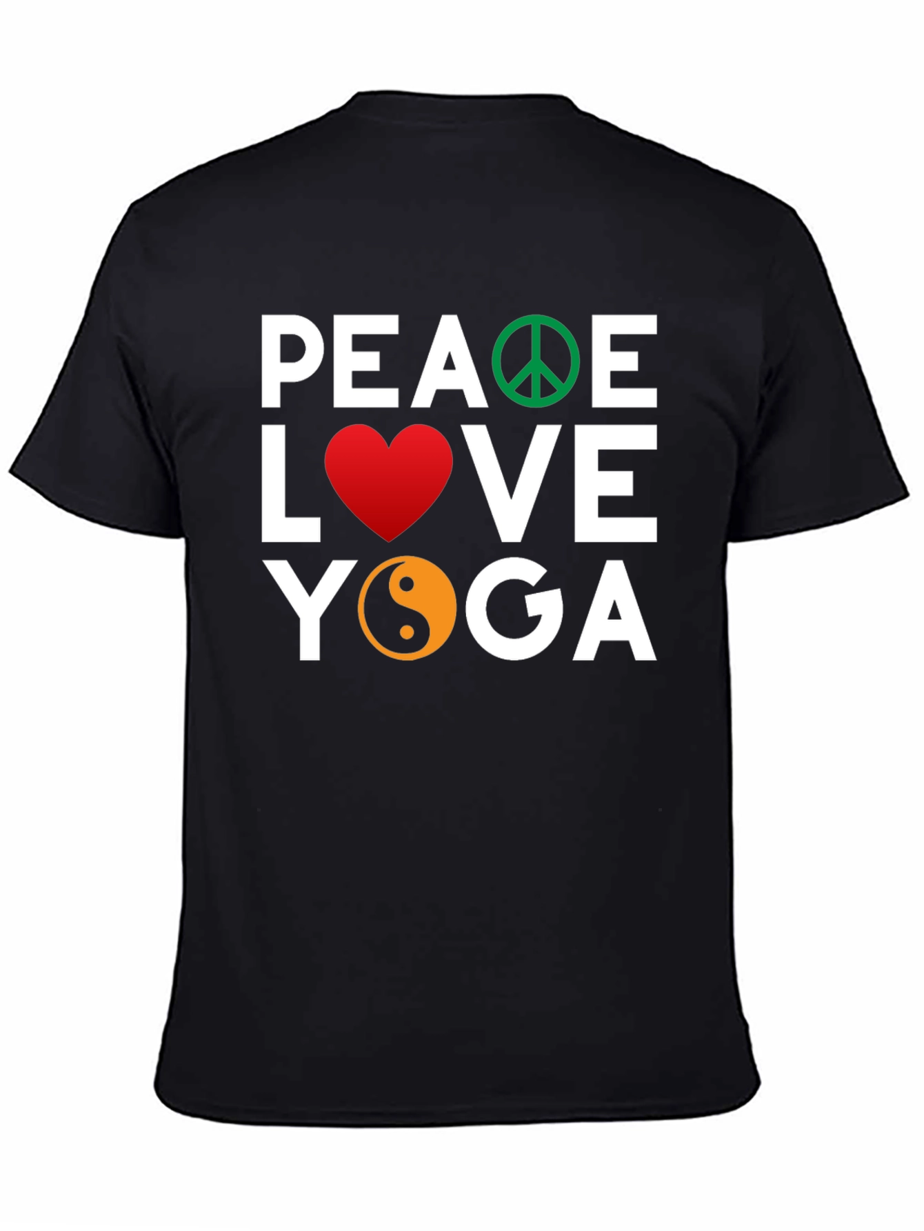Peace Love Yoga Graphic T-Shirt