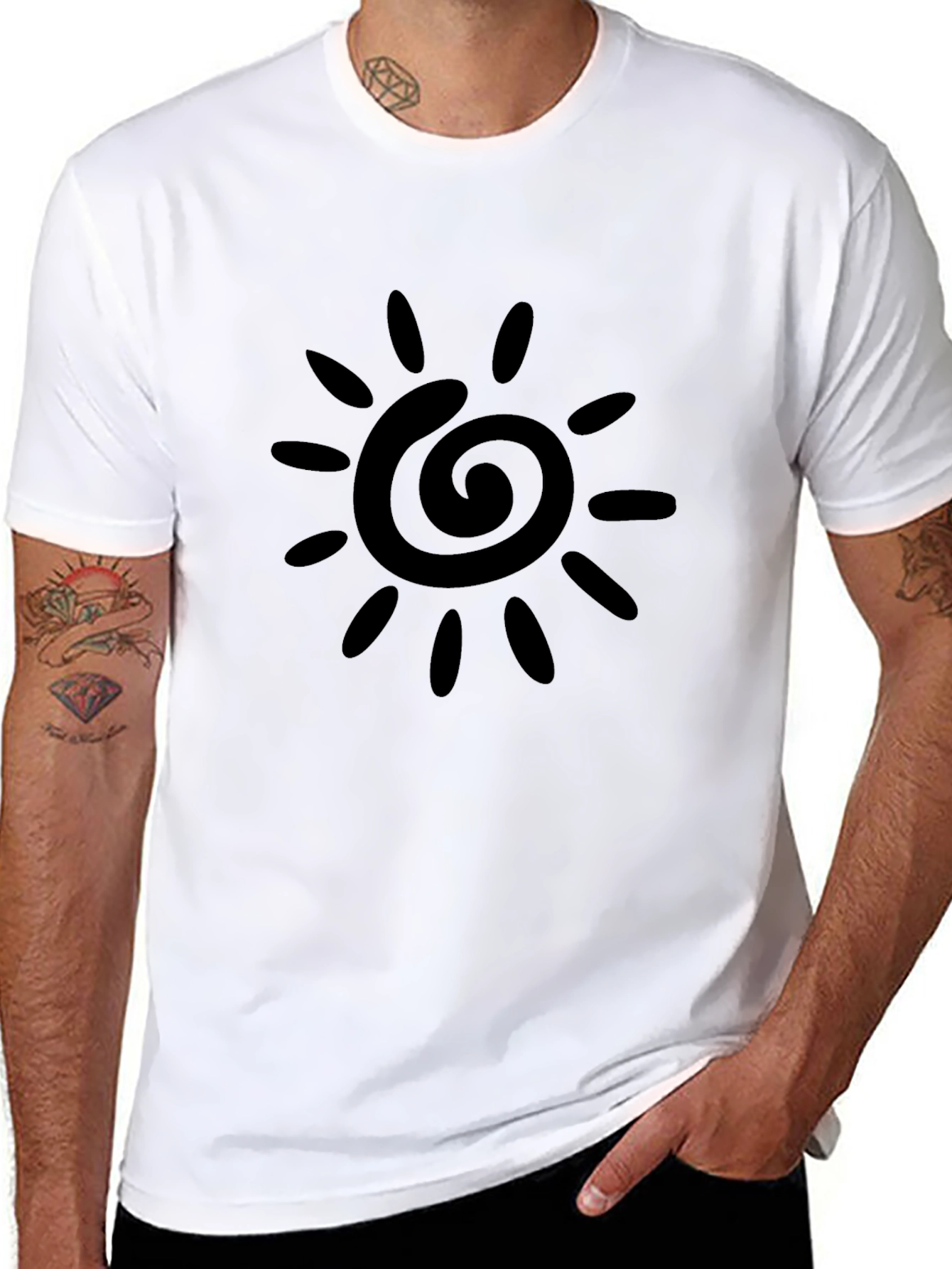 Black Sun Graphic Tee - Stylish & Comfortable