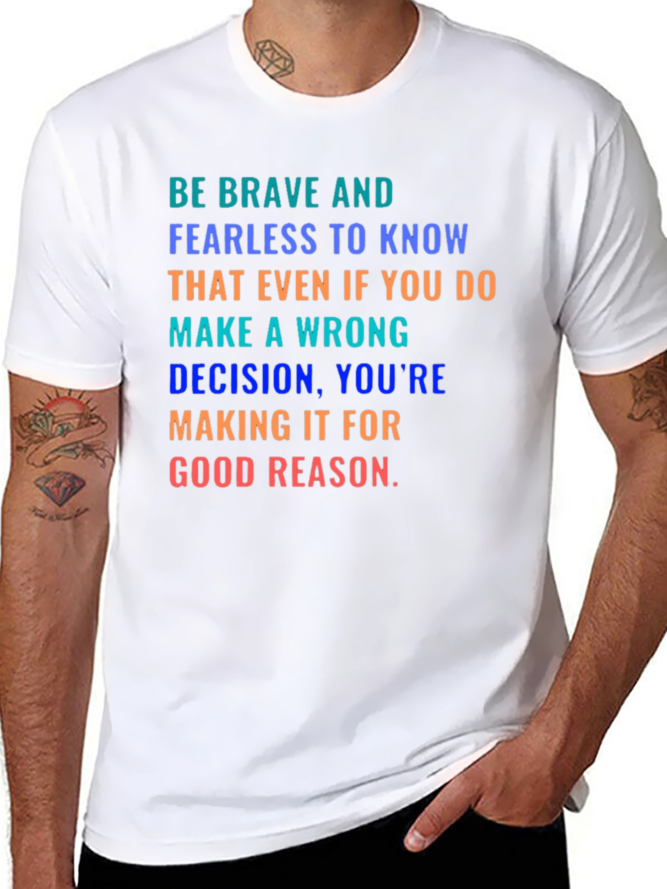 Be Brave Graphic Tee - Inspiring Message Black Shirt