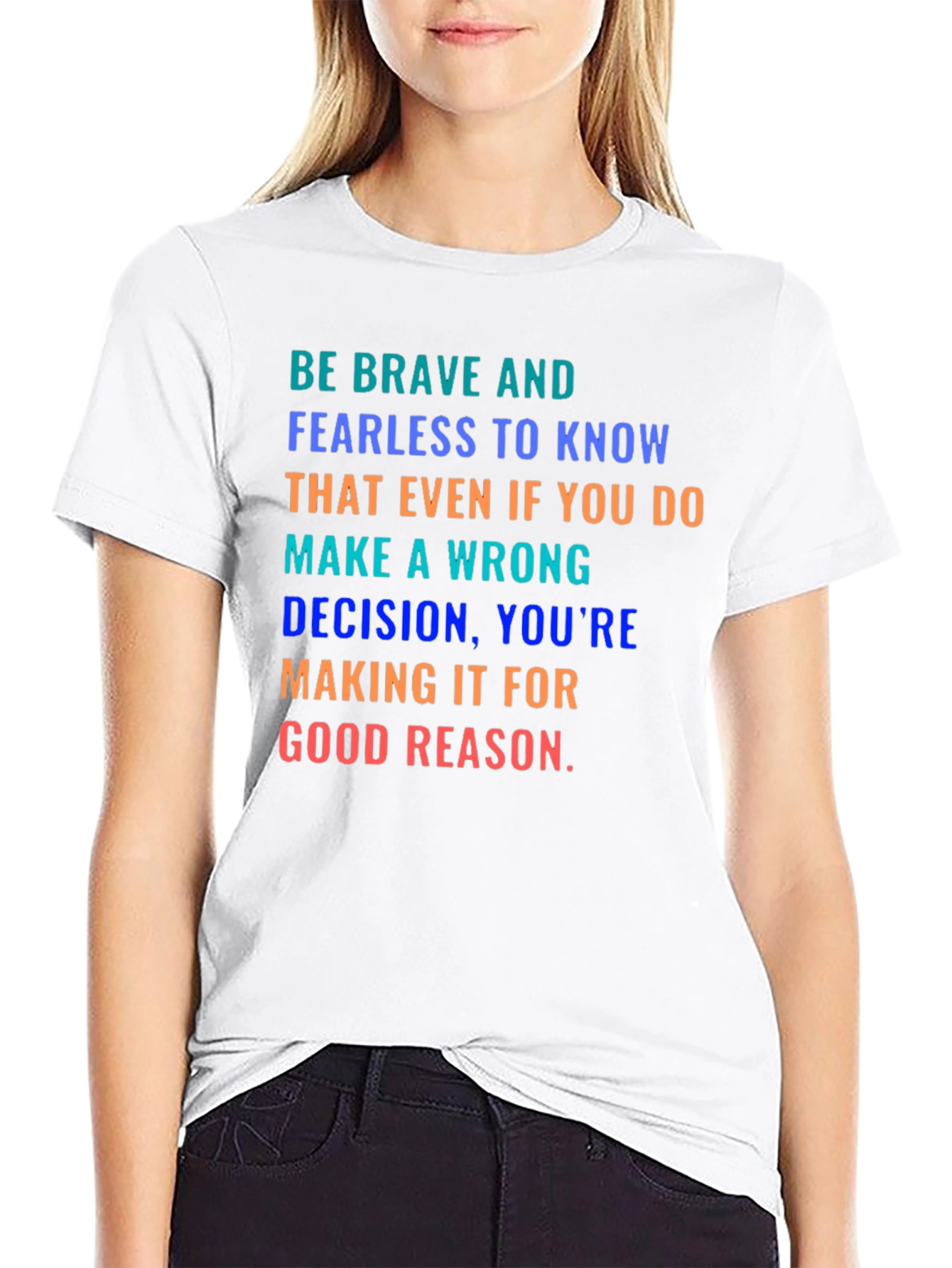 Be Brave Graphic Tee - Inspiring Message Black Shirt