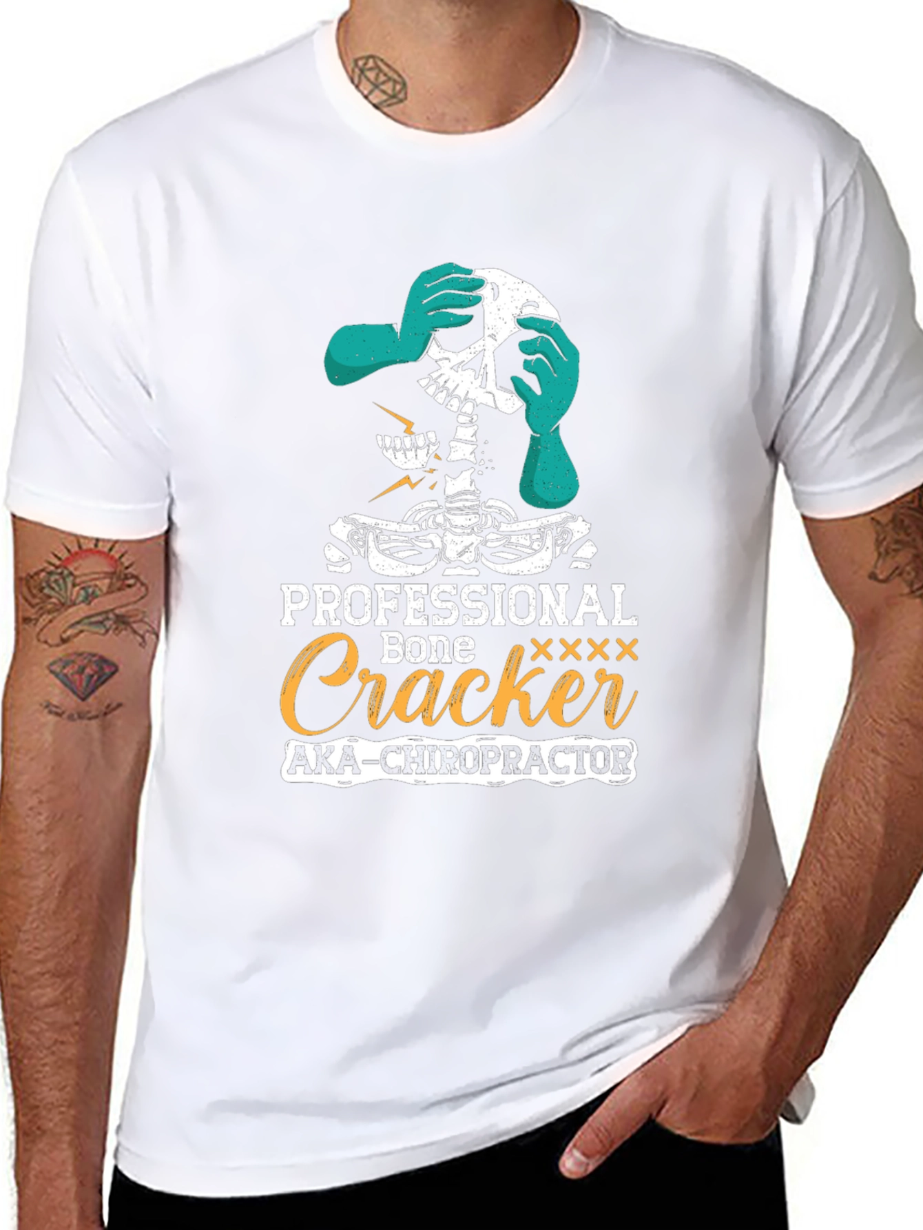 Chiropractor Skeleton Humor T-Shirt