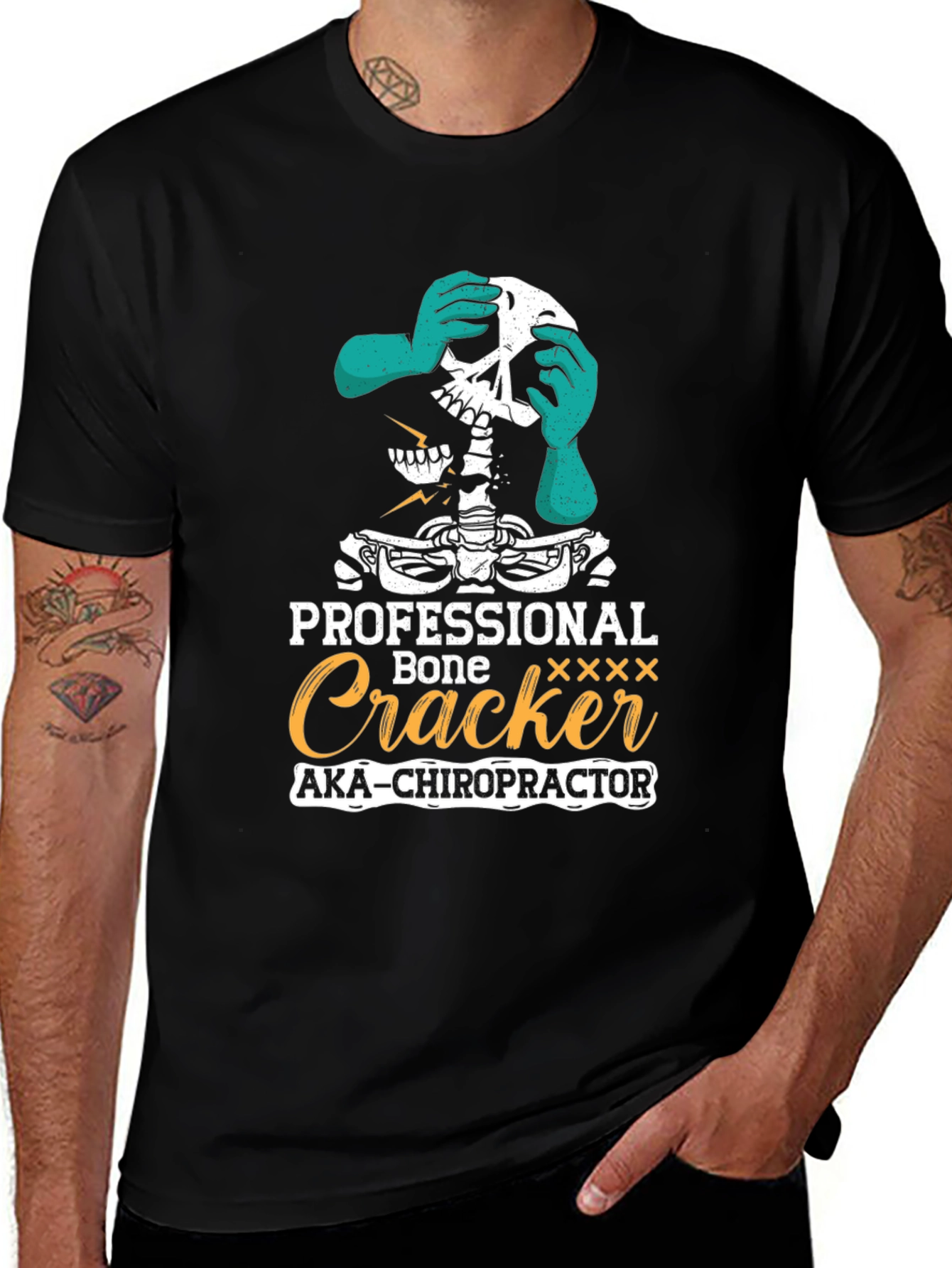 Chiropractor Skeleton Humor T-Shirt