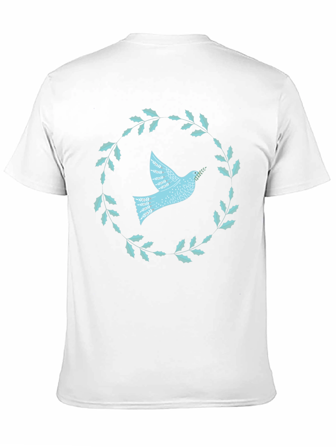 Dove & Laurel Wreath Graphic Tee - Black