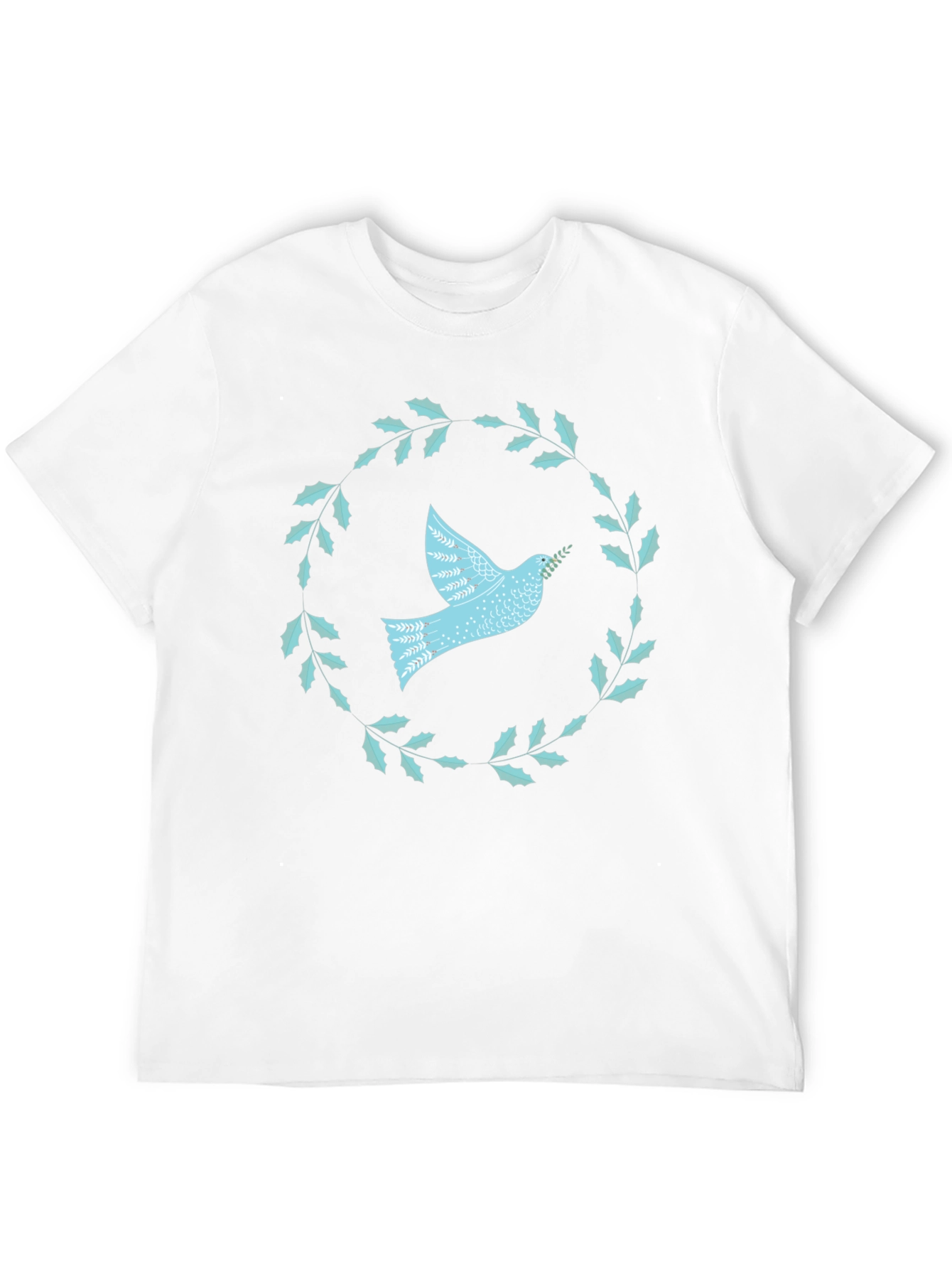 Dove & Laurel Wreath Graphic Tee - Black